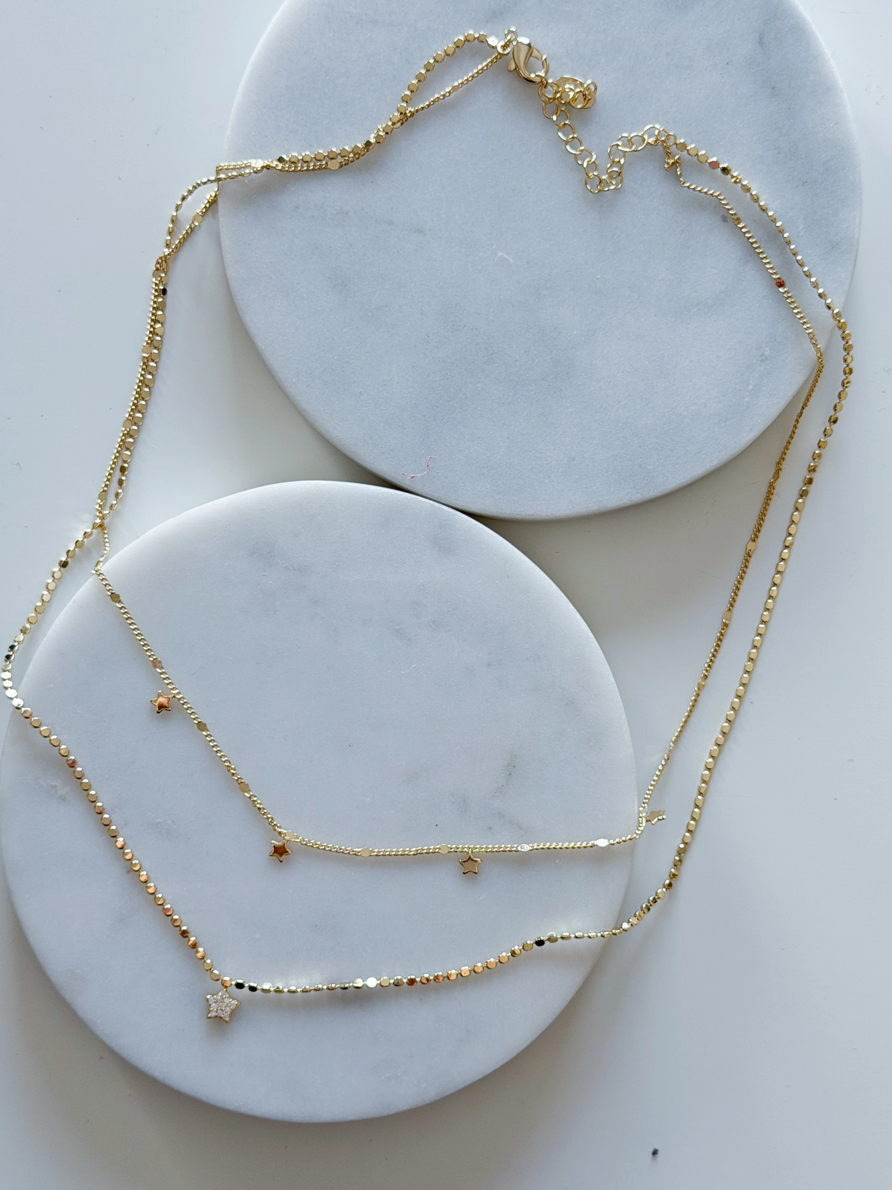 ÖZEL SERİ YILDIZ 2Lİ ZİNCİR KOLYE