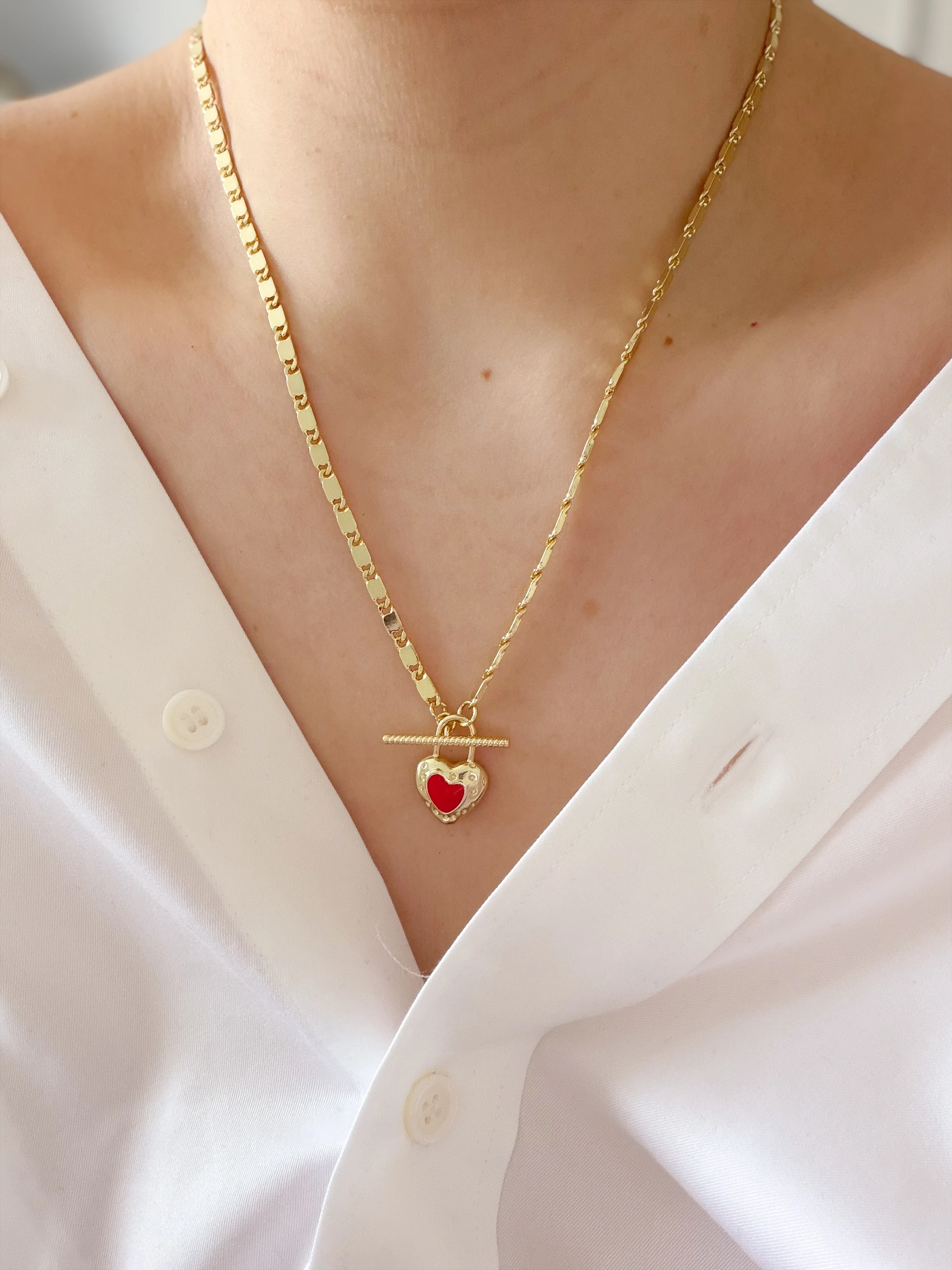 ÖZEL SERİ KIRMIZI KALP KOLYE