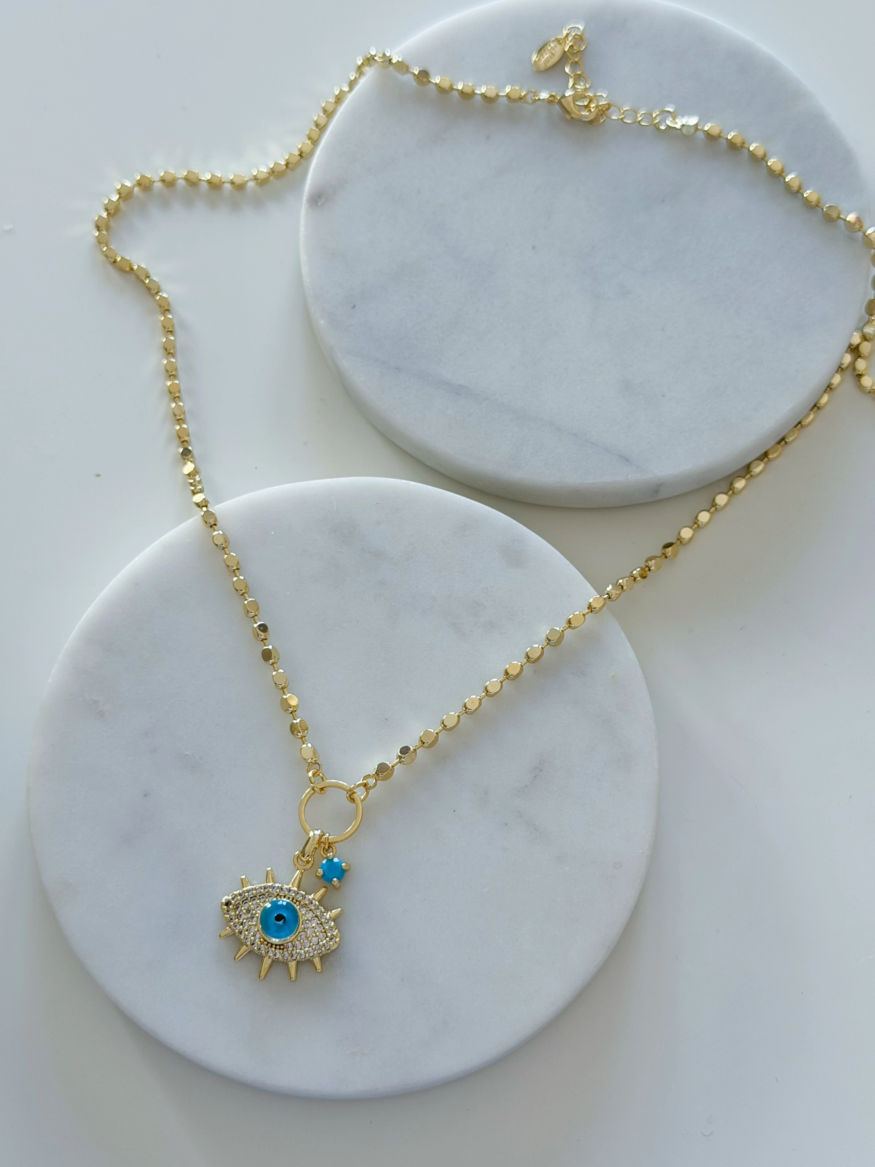 ÖZEL SERİ MAVİ BONCUKLU GÖZ KOLYE