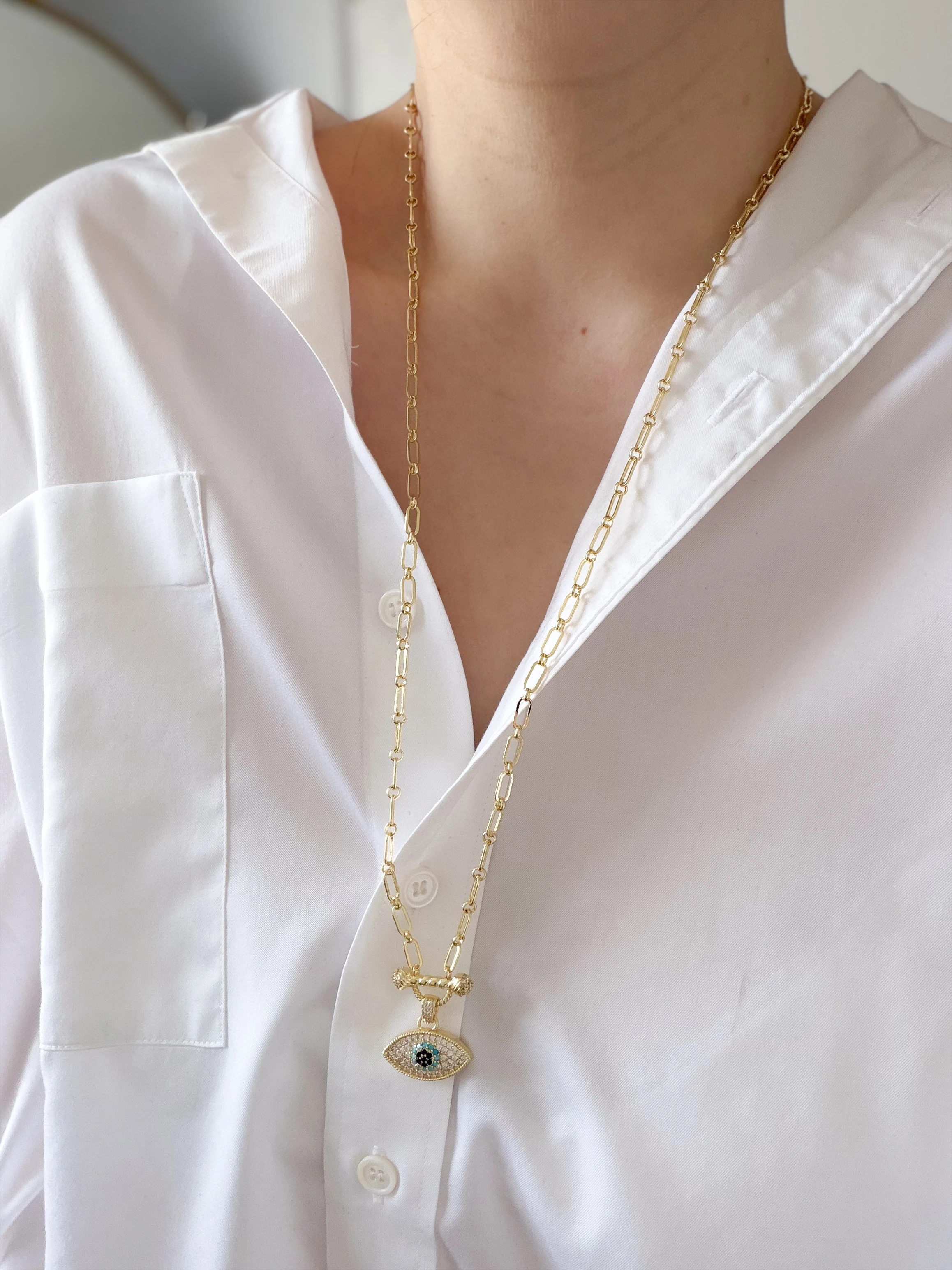 ÖZEL SERİ GÖZ KOLYE (70CM)