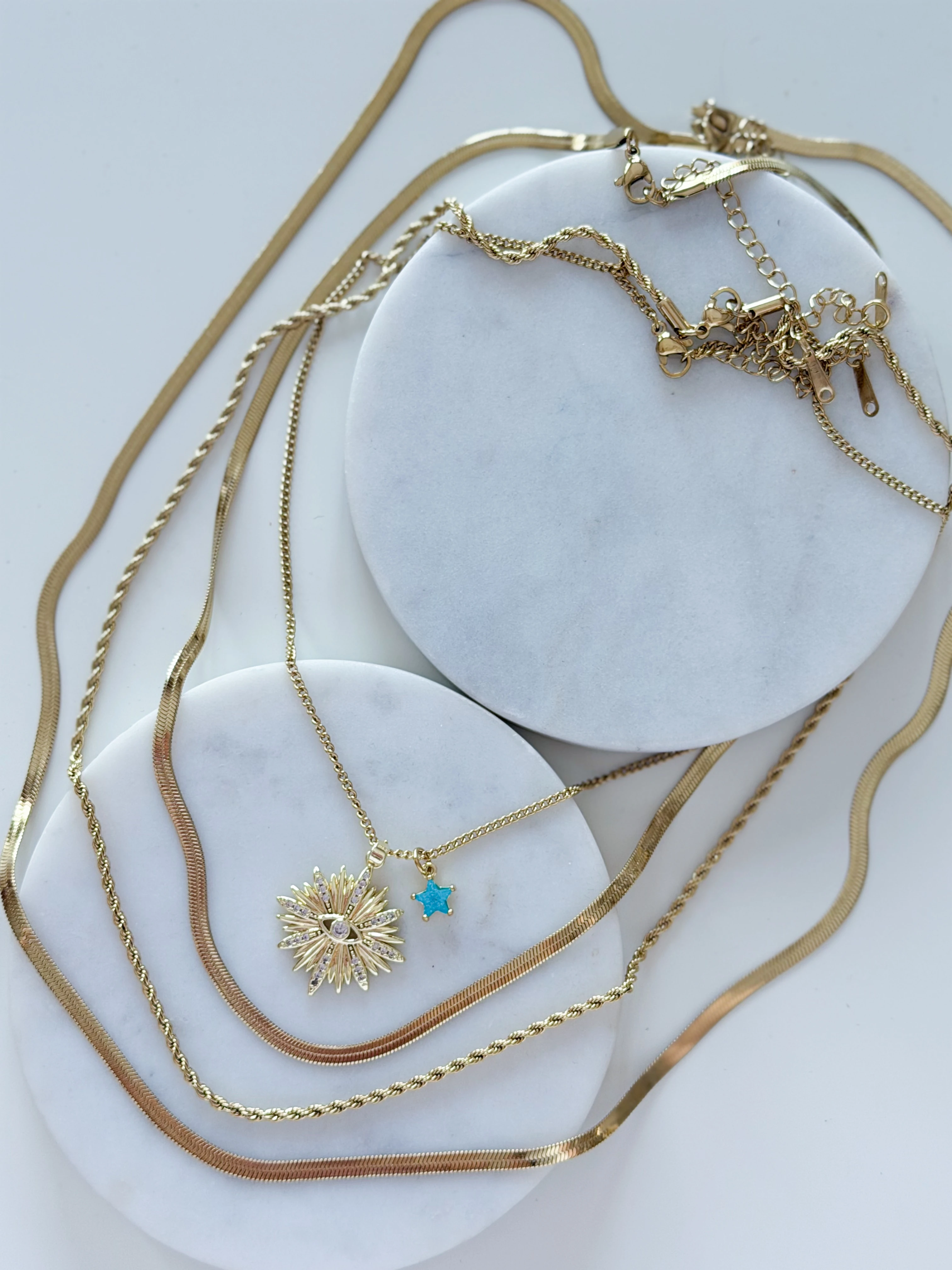 ÇELİK ÇOKLU KOLYE KOMBİNİ