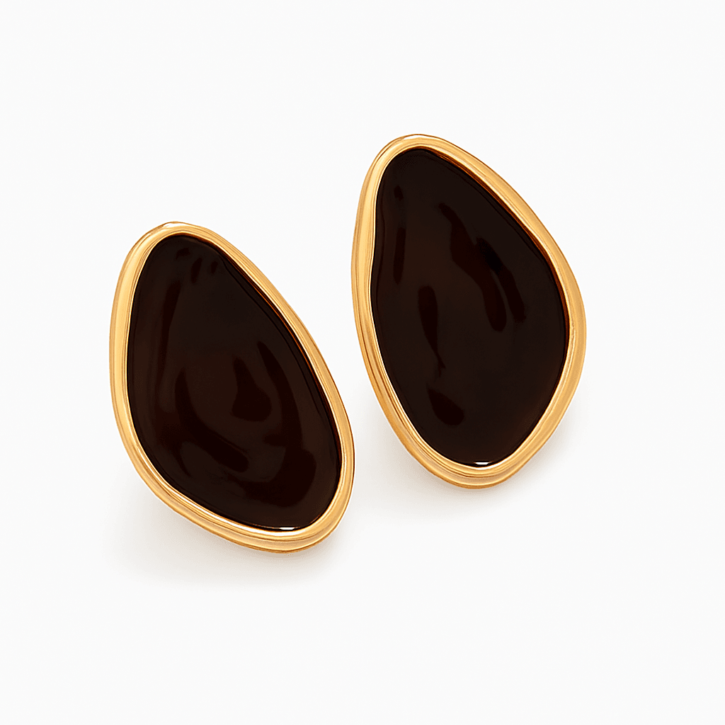 ÇELİK LİNA KÜPE - kahverengi