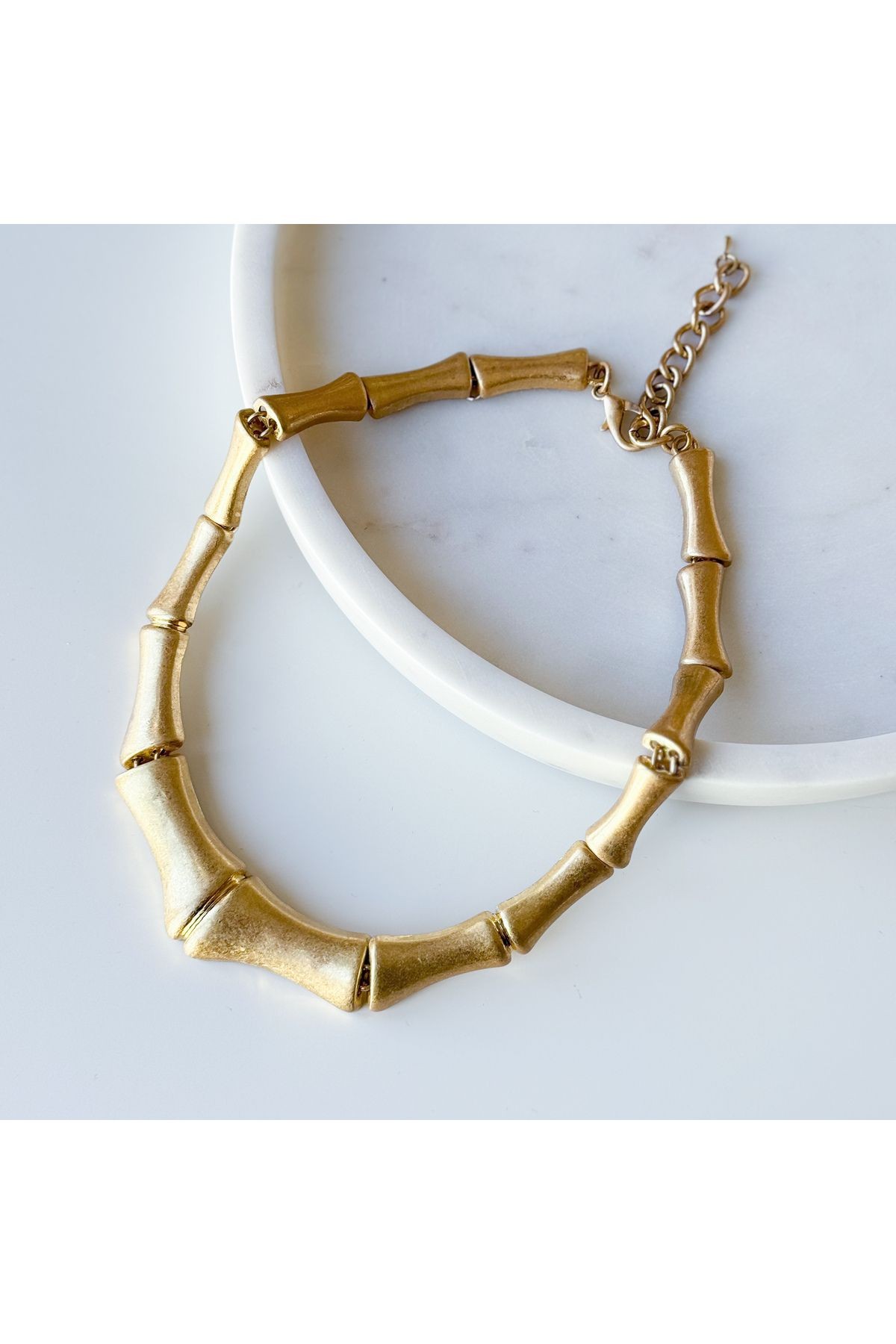 ANTİK GOLD KEMİK KOLYE