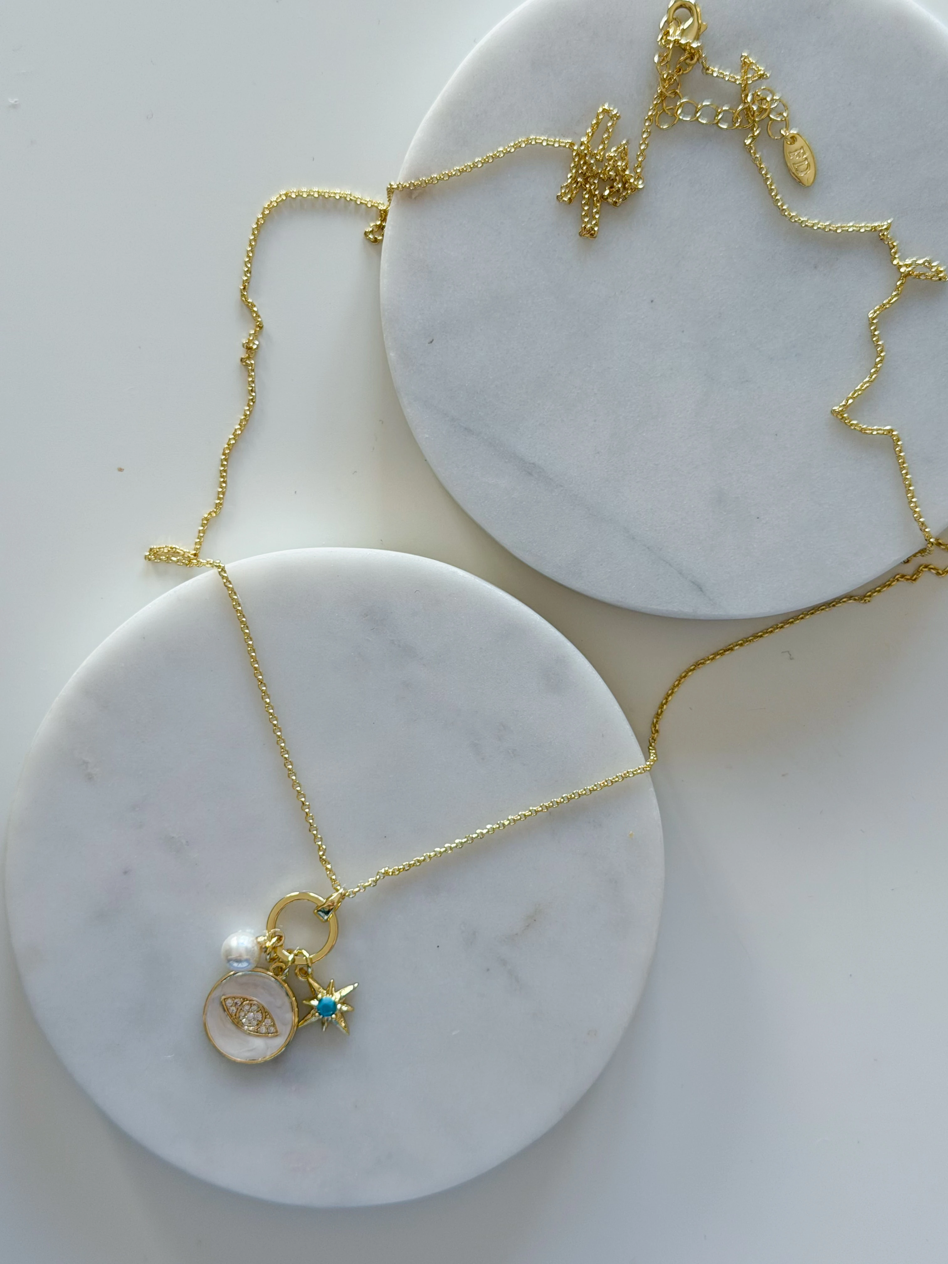 ÖZEL SERİ GÖZ CHARM UZUN KOLYE