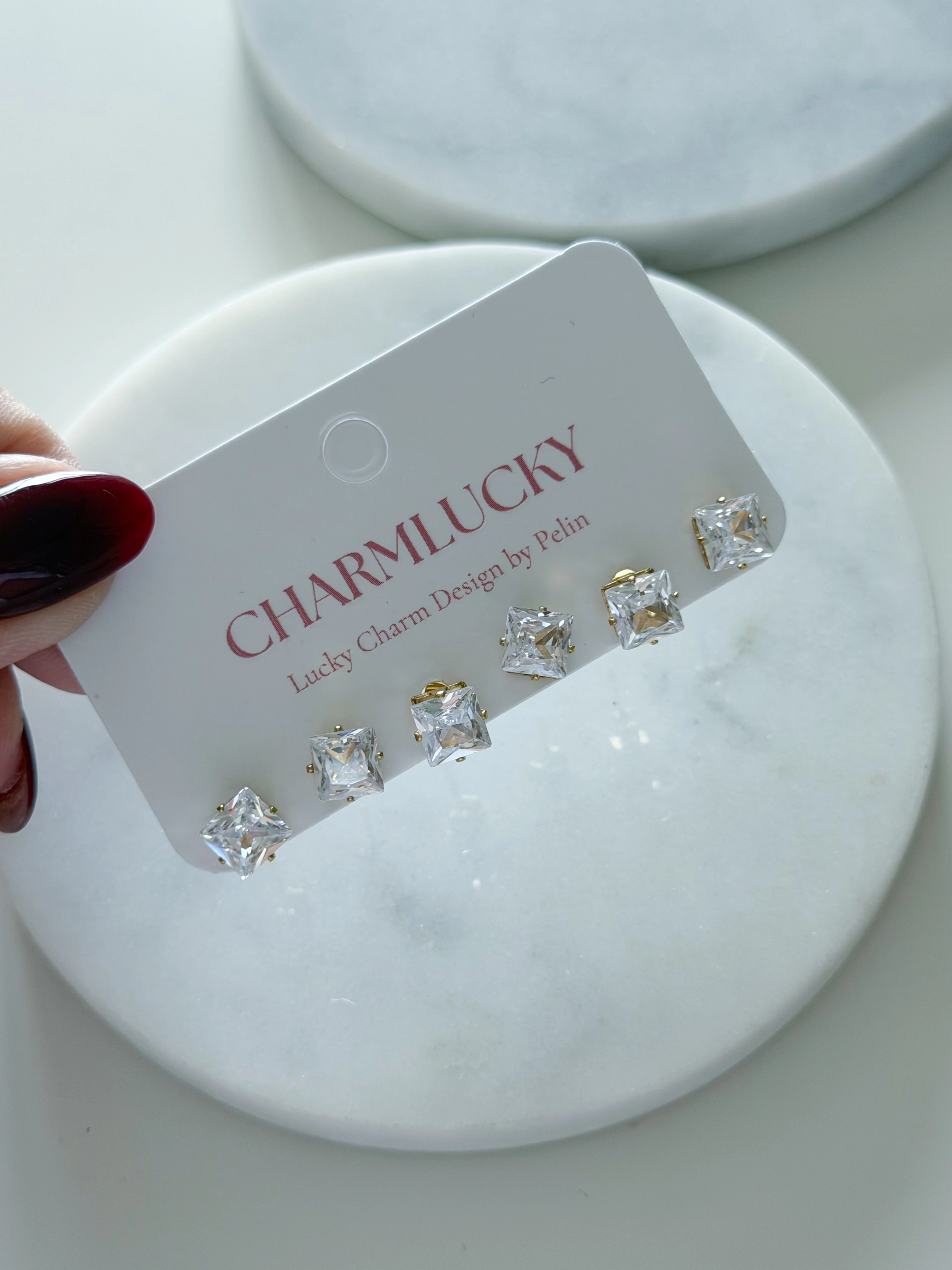 ÇELİK TEK TAŞ KÜPE SETİ