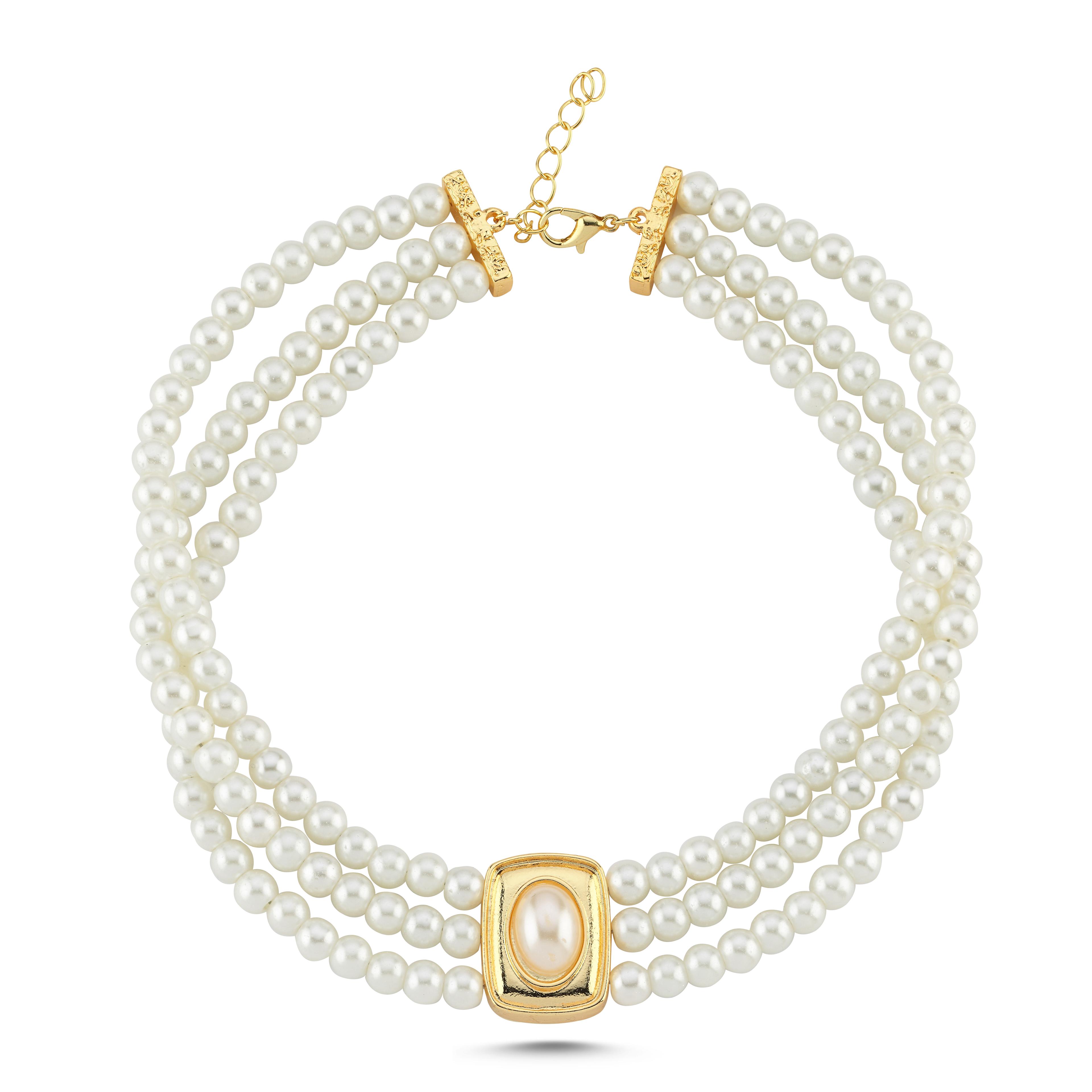 İNCİ CHOKER MİA KOLYE