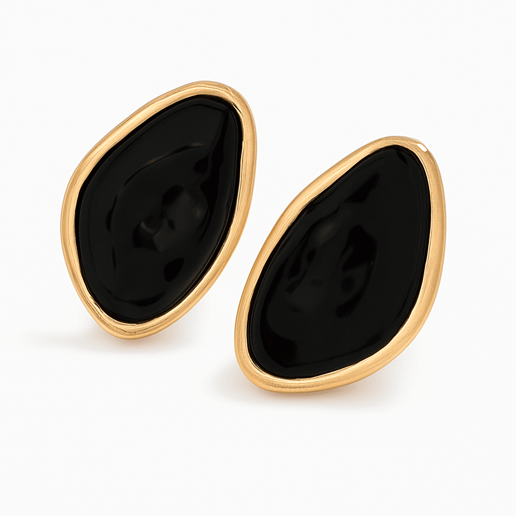 ÇELİK LİNA KÜPE - siyah