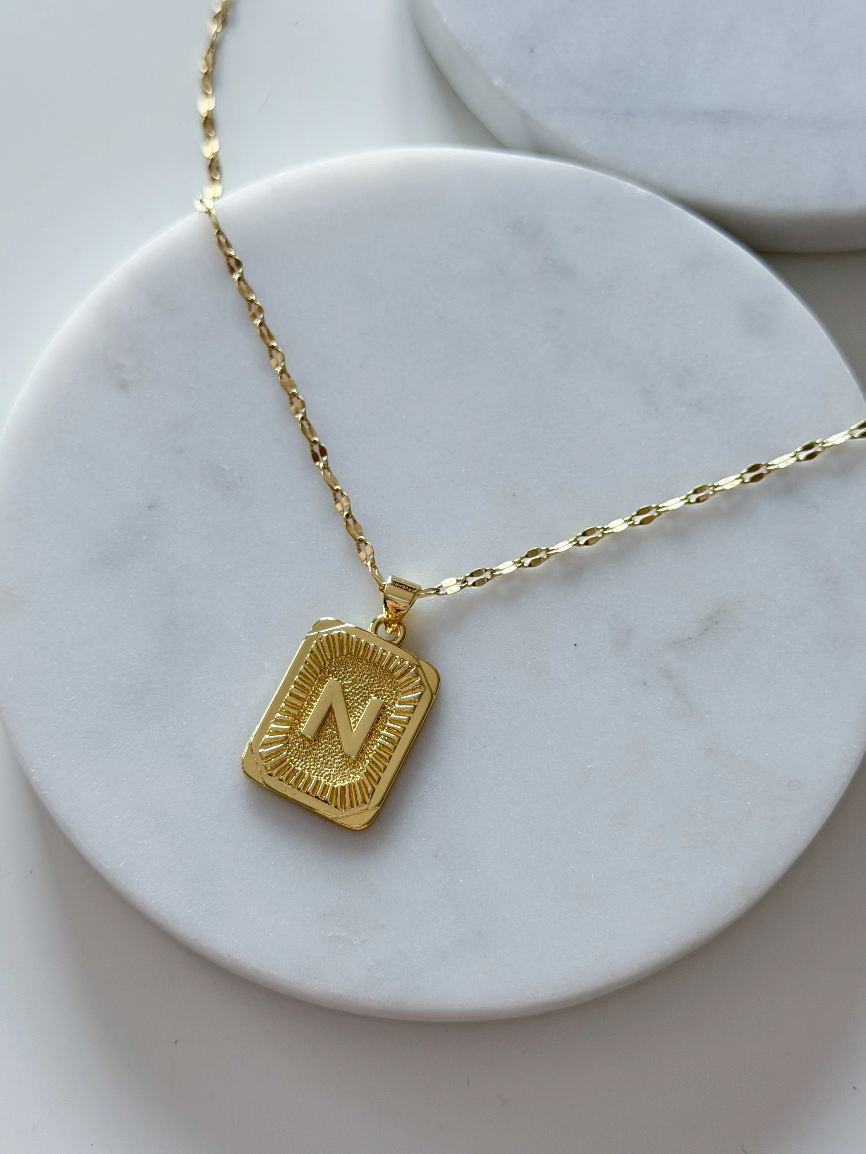 ÇELİK VİNTAGE HARF KOLTE - N