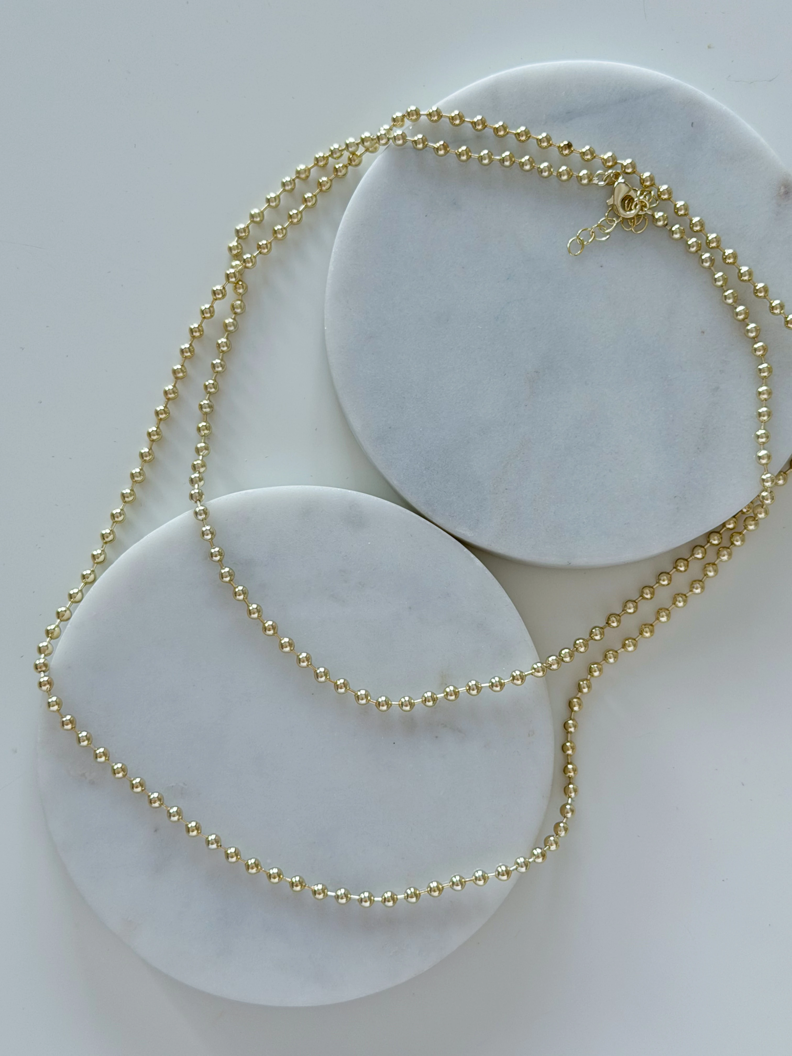 TOPÇUK ZİNCİR KOLYE(90CM)