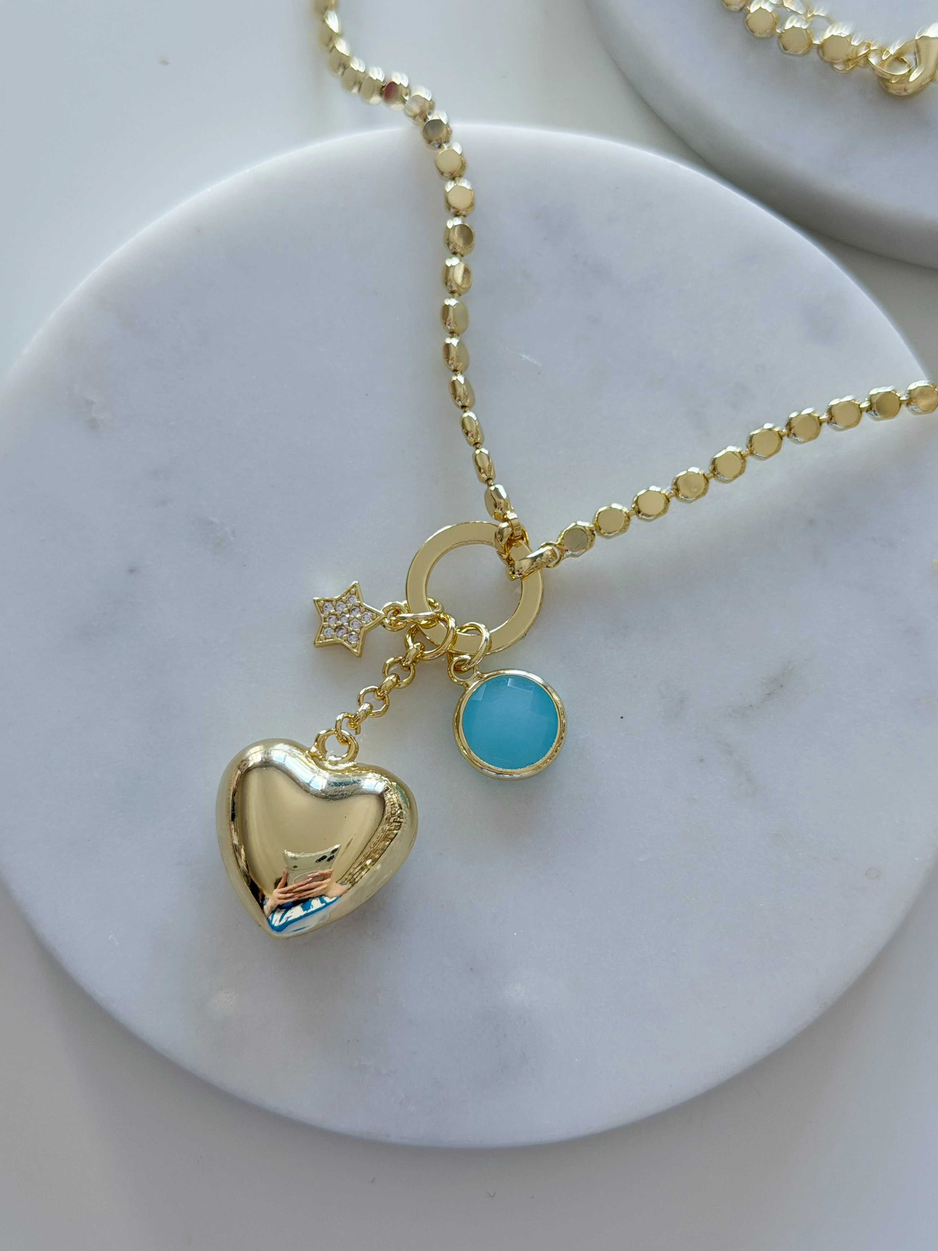 ÖZEL SERİ KALP CHARM UZUN KOLYE