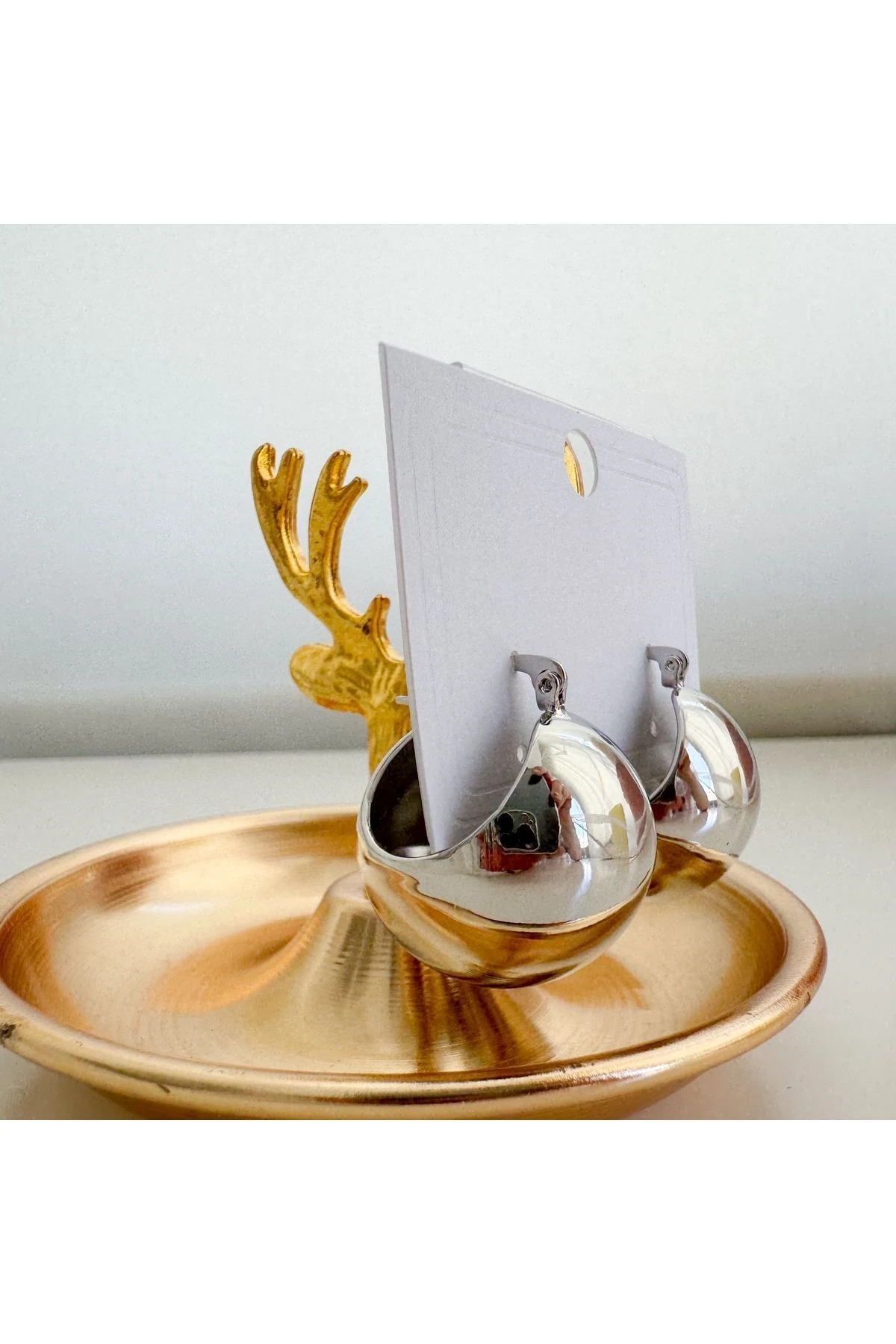 Çelik sepet top küpe