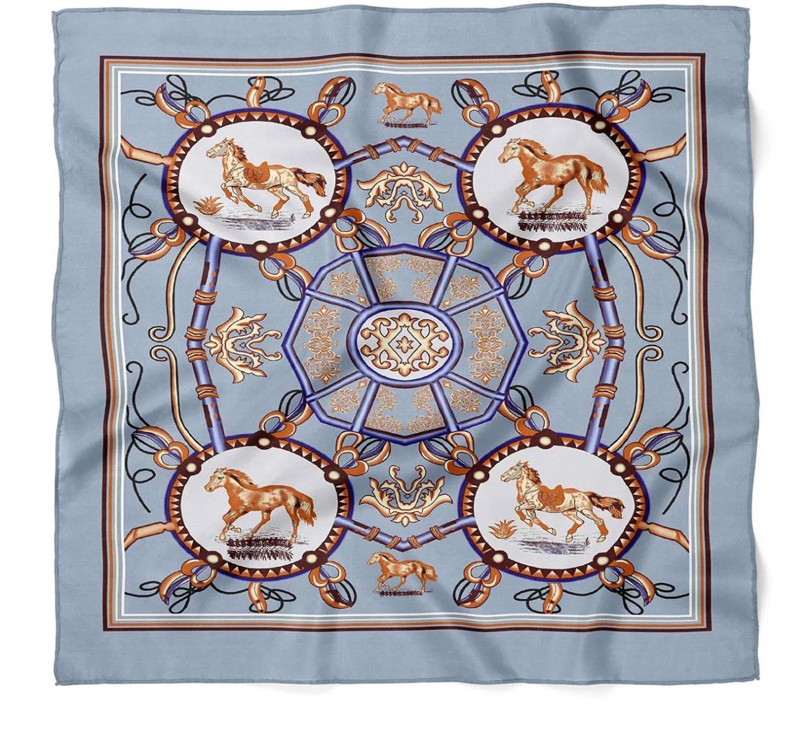 RENKLİ DESENLİ FULAR 70X70 CM - 1