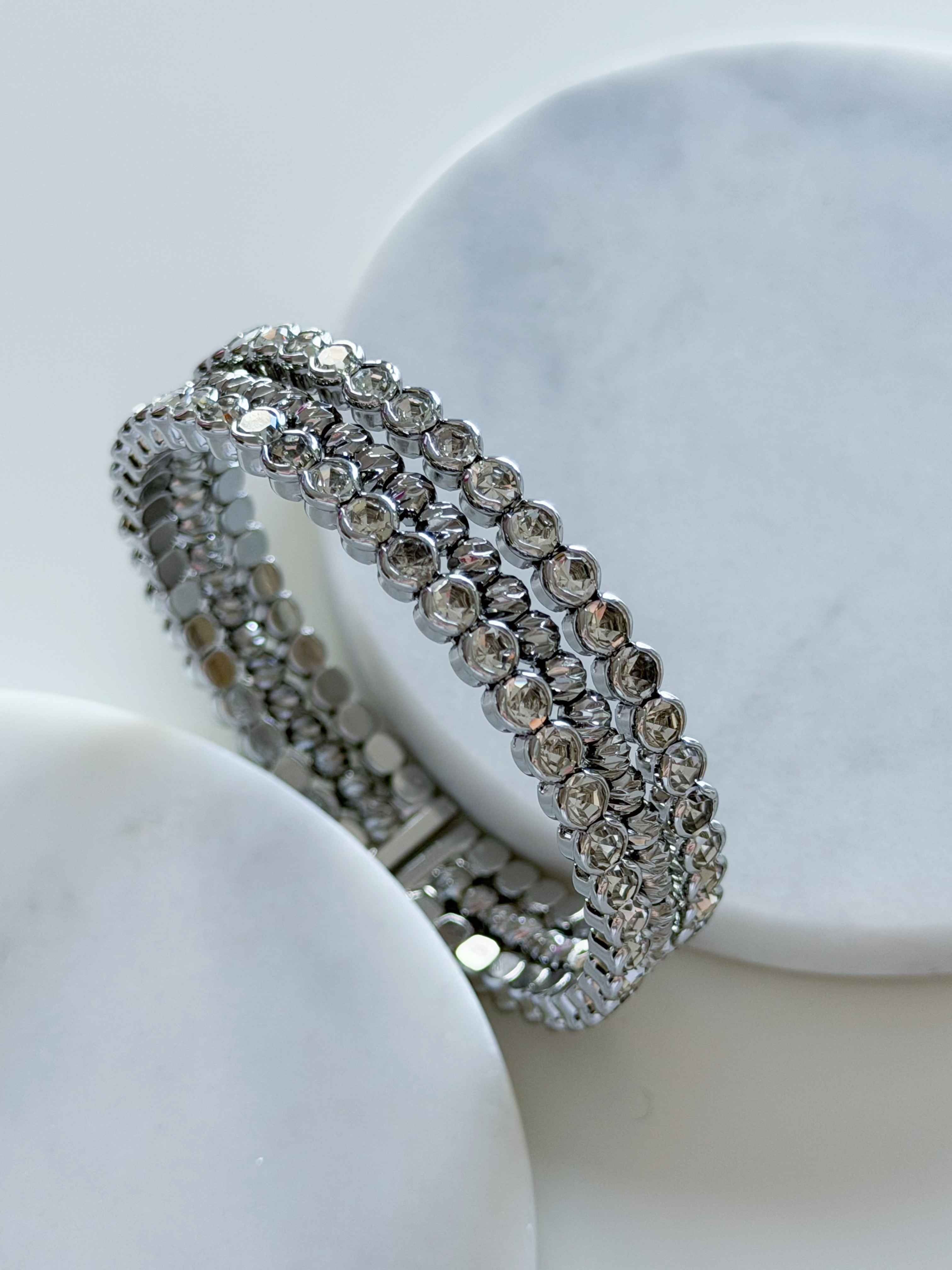 ÖZEL SERİ TAŞLI-DORİKA BİLEZİK - silver
