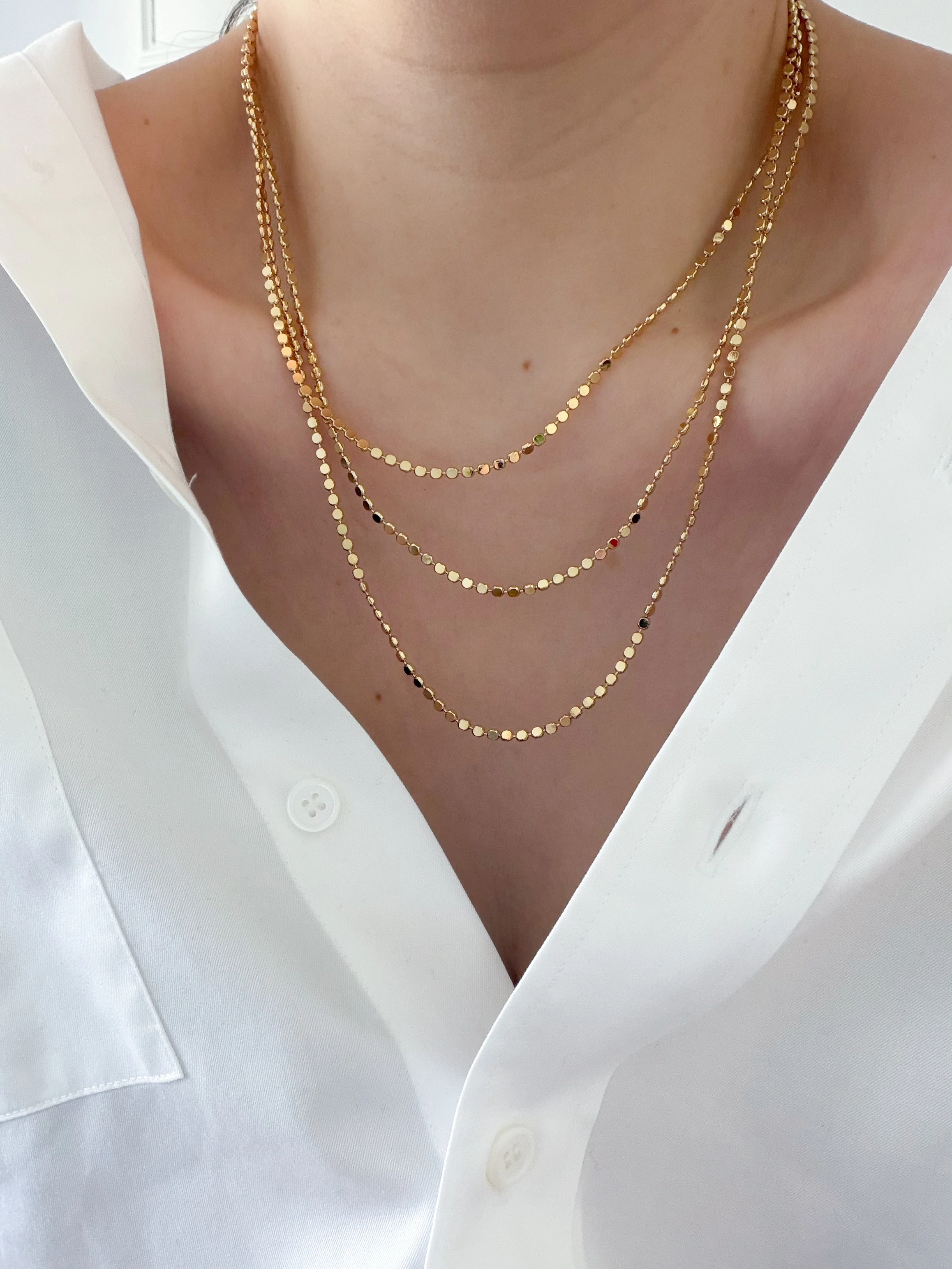 ÇELİK 3LÜ DÖRTGEN ZİNCİR KOLYE