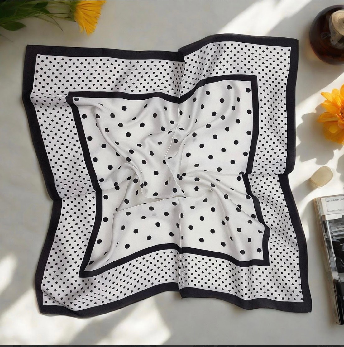 RENKLİ DESENLİ ŞAL-FULAR 70X70 CM - 2