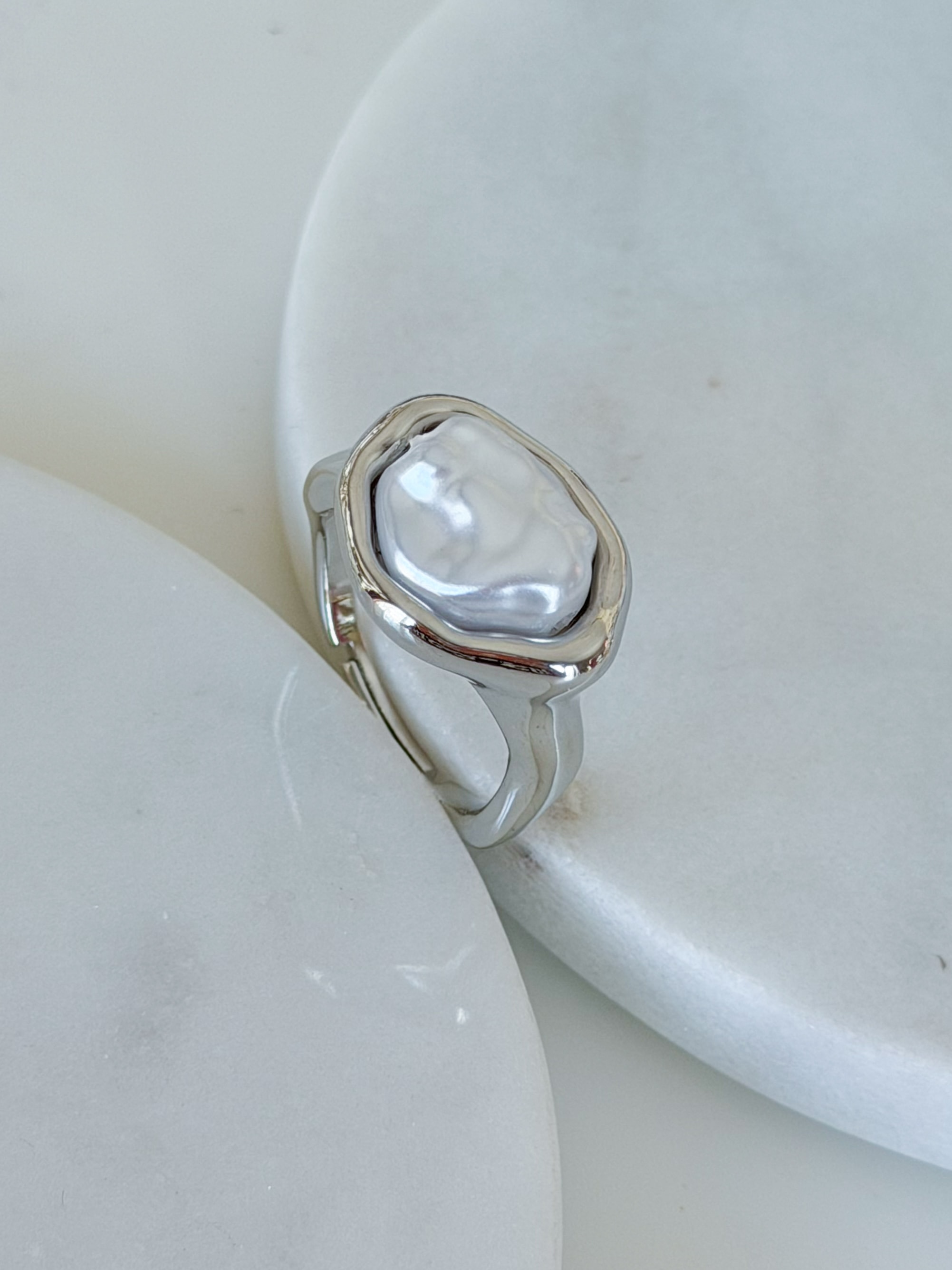 İNCİ YÜZÜK - silver