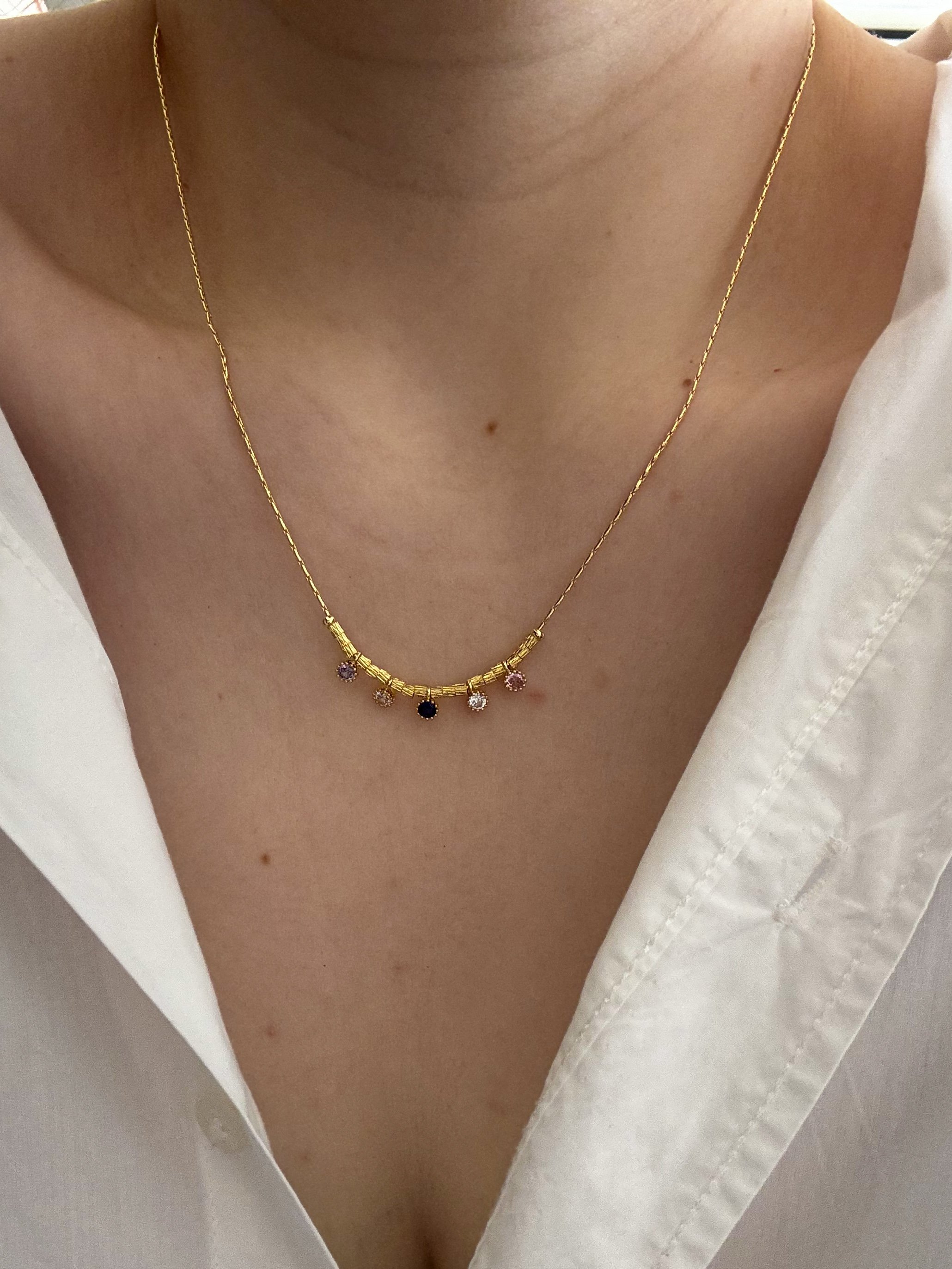 ÖZEL SERİ MİNİ TAŞ CHARM KOLYE