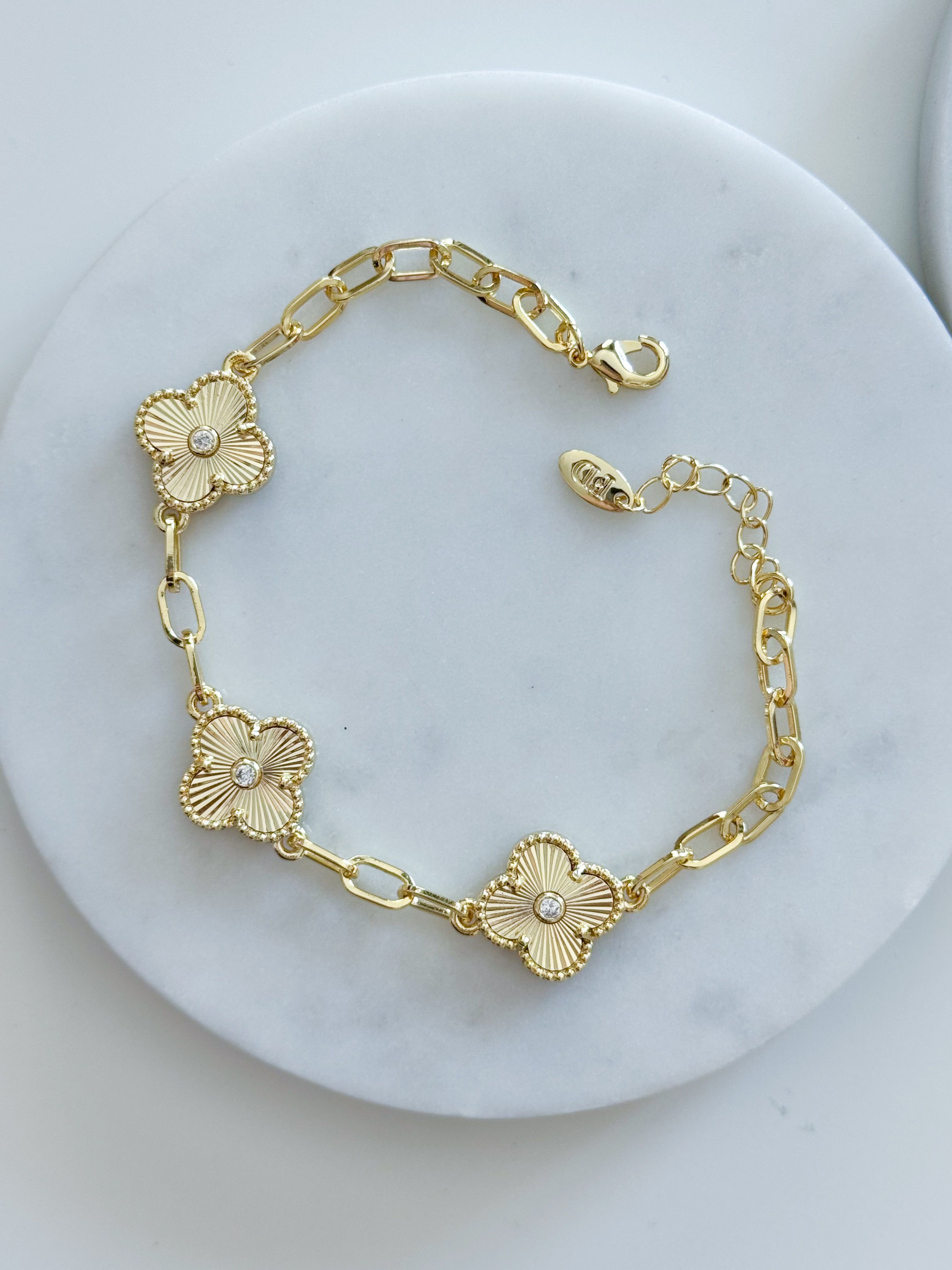 ÖZEL SERİ GOLD YONCA BİLEKLİK
