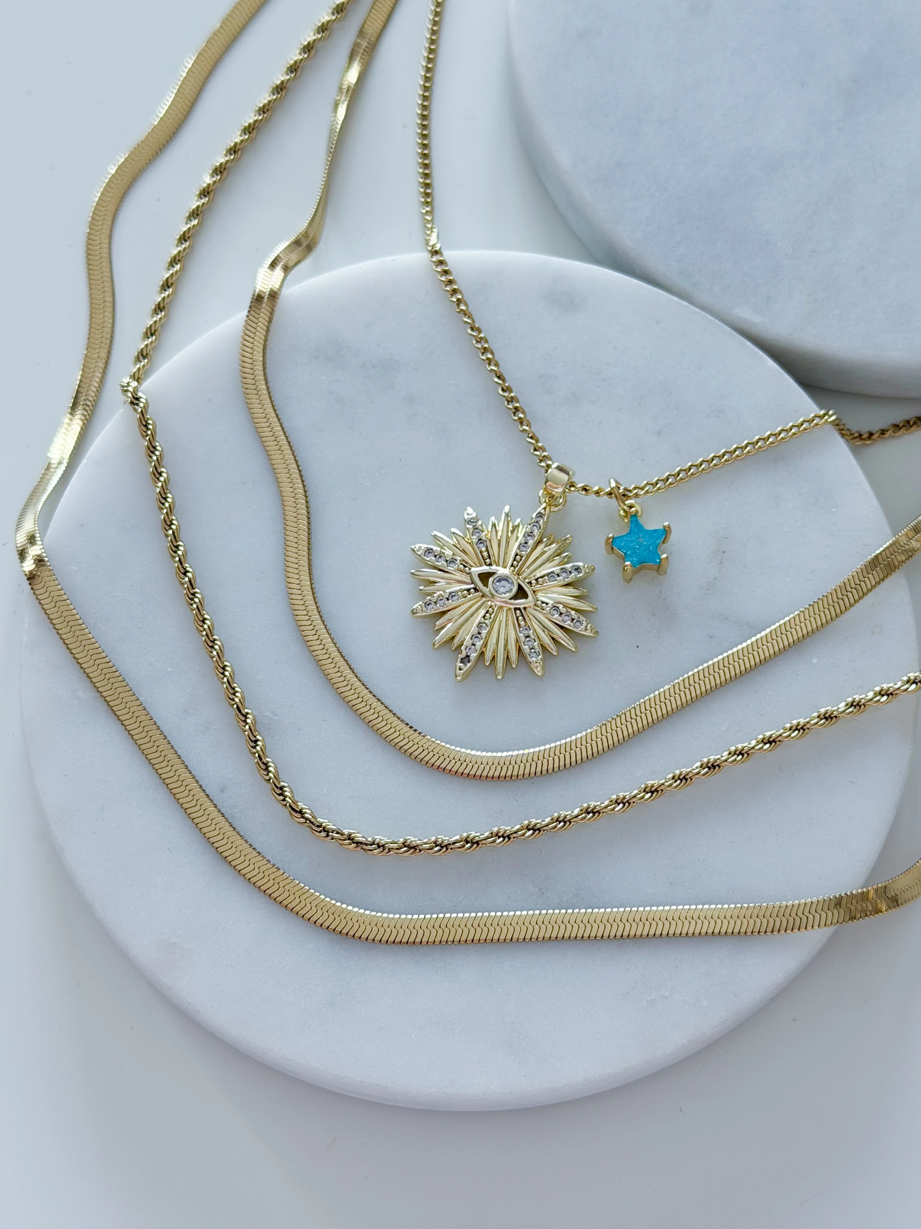 ÇELİK ÇOKLU KOLYE KOMBİNİ - 1