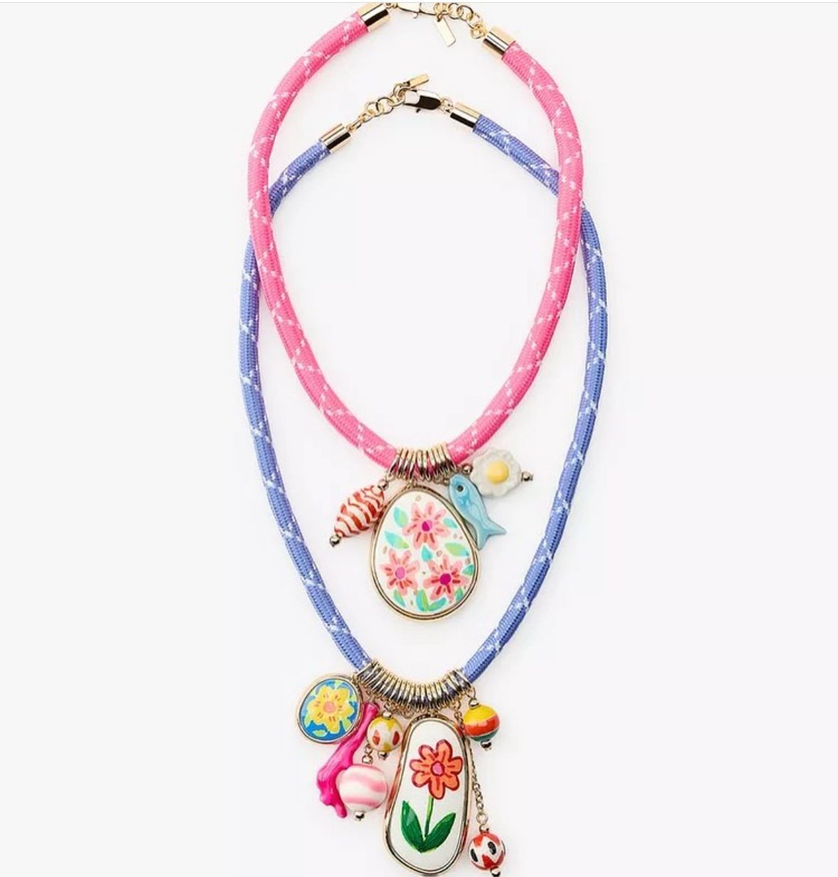 ÇELİK 2Lİ HALAT İP CHARM KOLYE