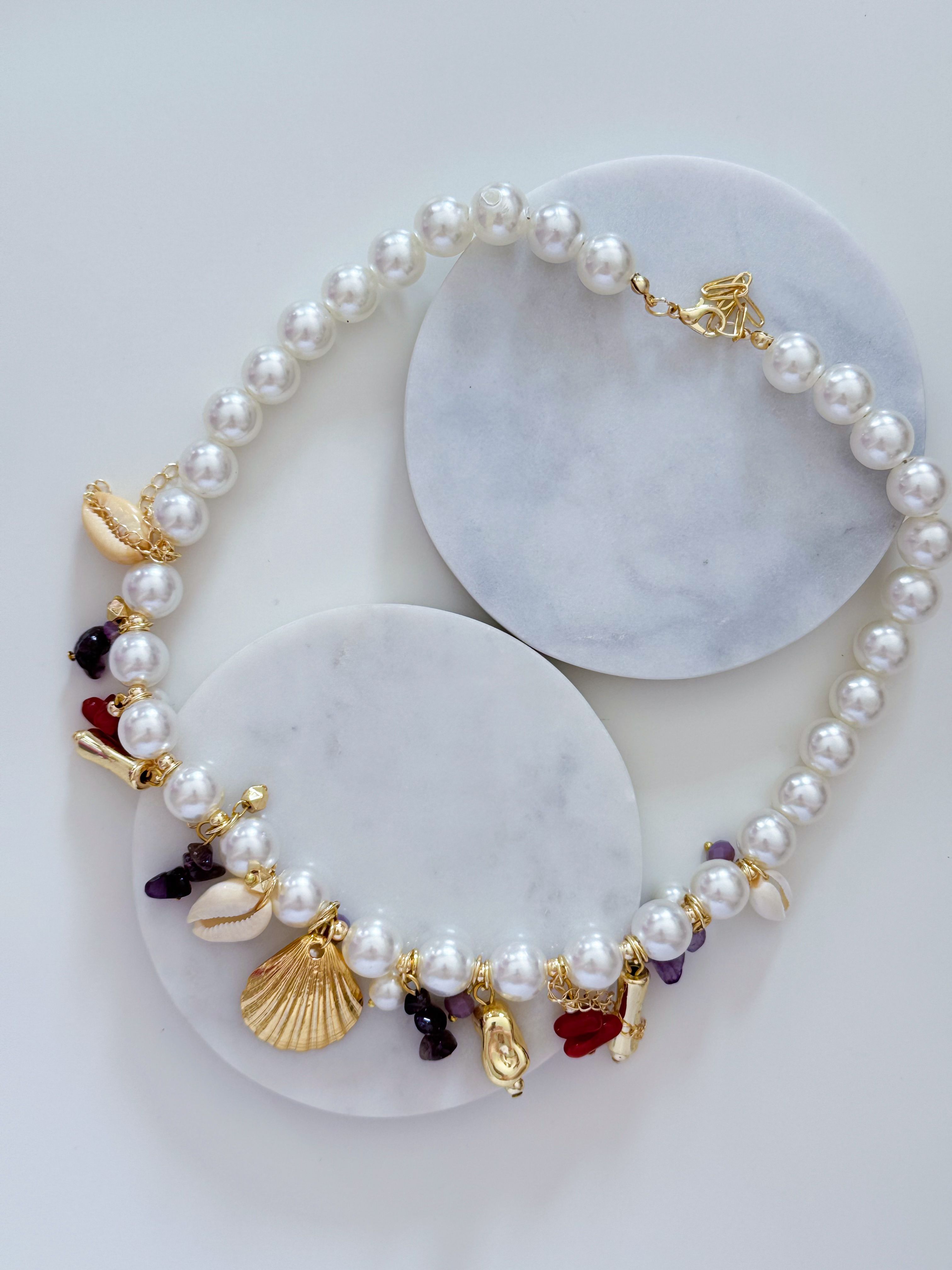 İNCİ DENİZ CHARM KOLYE