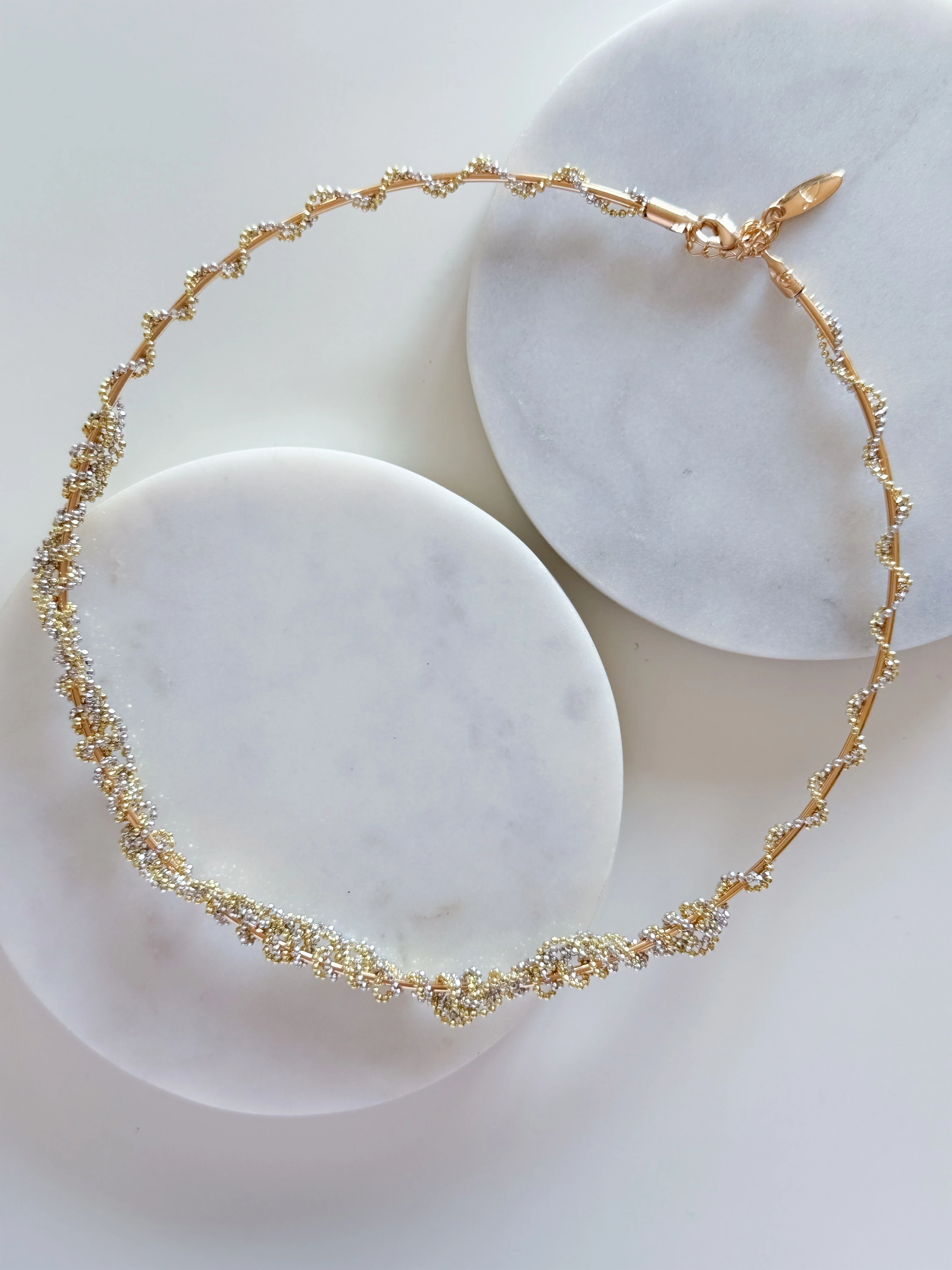 ÖZEL SERİ TEL ÖRME CHOKER KOLYE