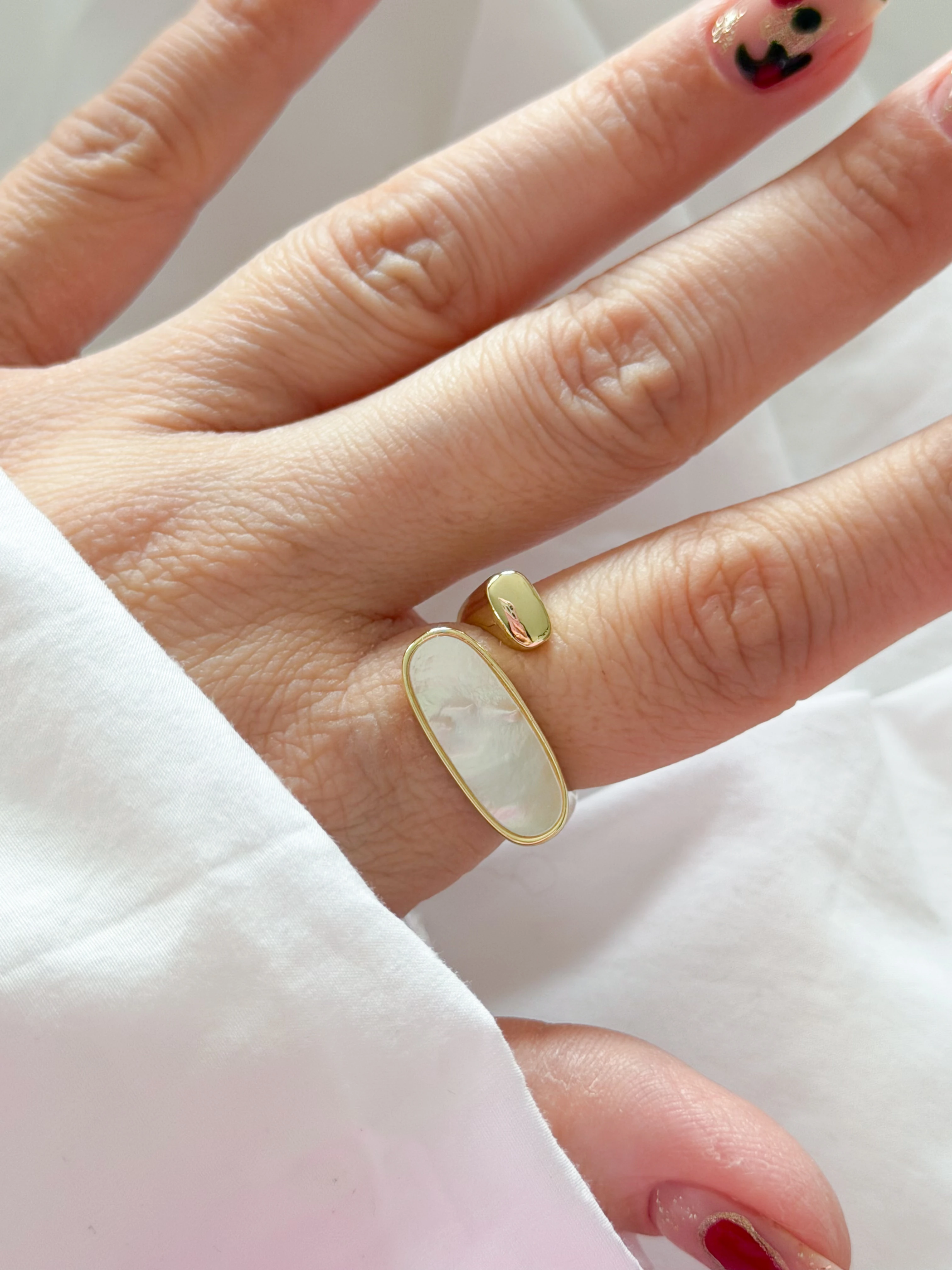 ÇELİK SEDEFLİ YÜZÜK(AYARLANABİLİR)