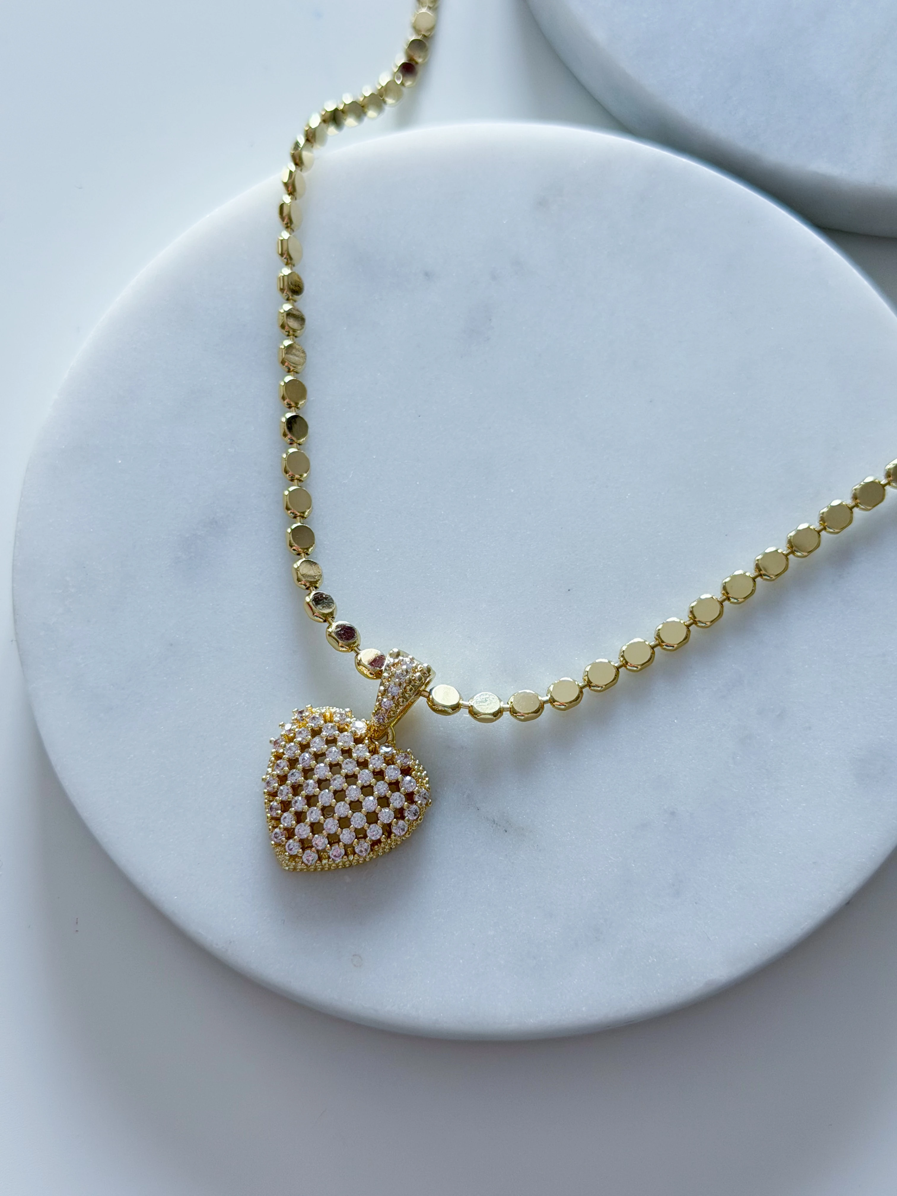 ÖZEL SERİ TAŞLI KALP DÖRTGEN ZİNCİR KOLYE