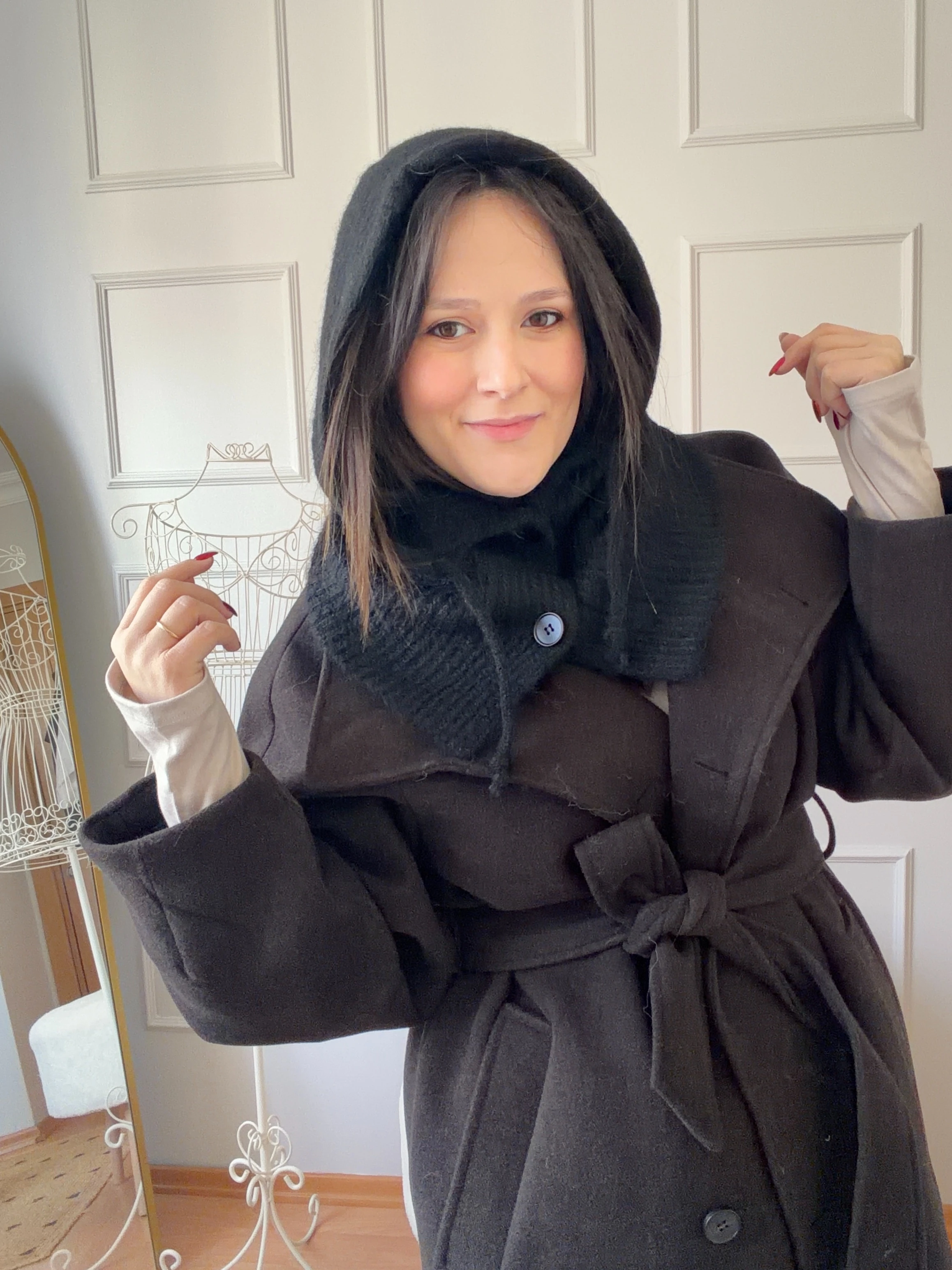 DÜĞMELİ BALACLAVA - siyah