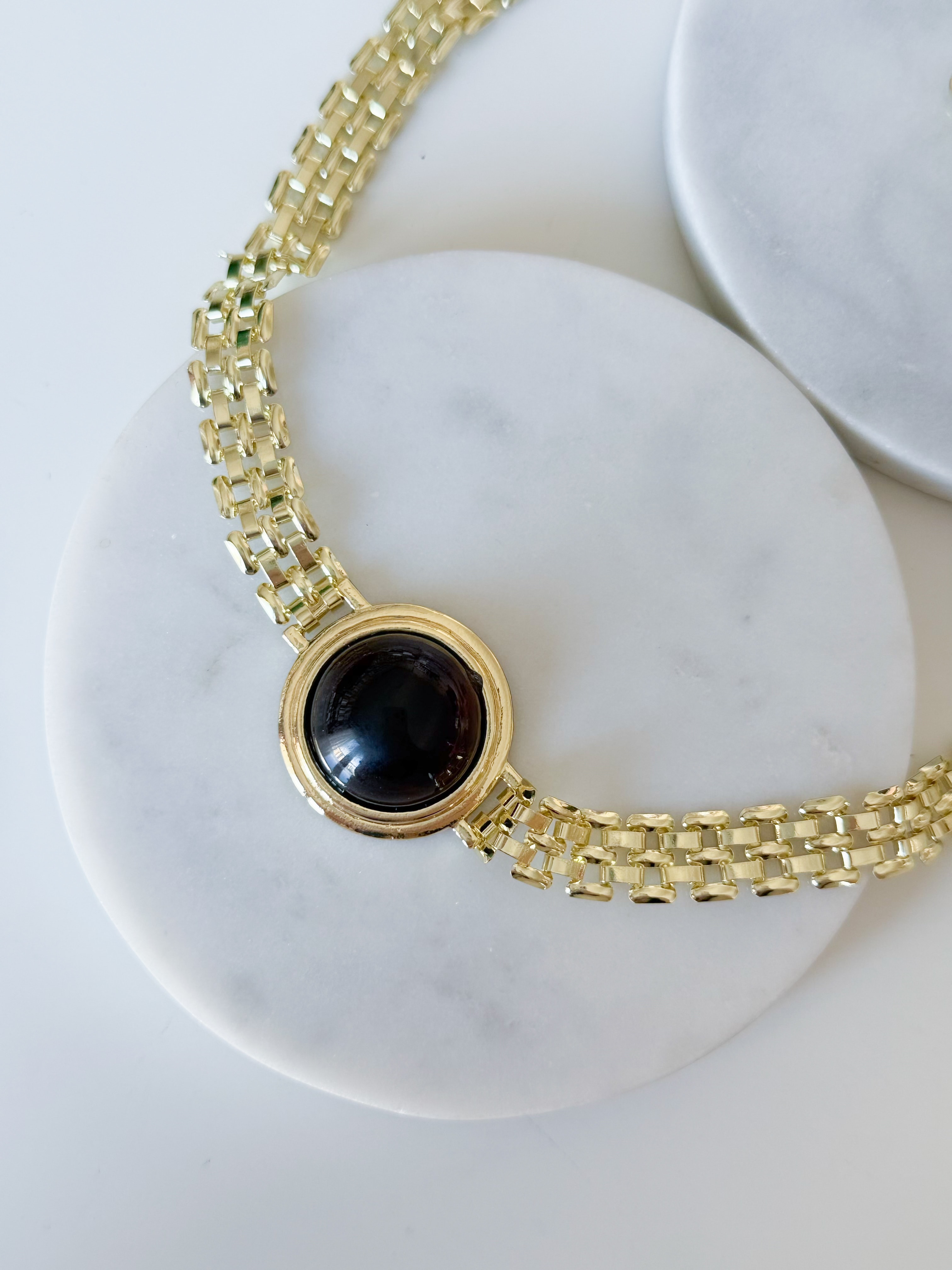 ÇELİK KAHVERENGİ KOLYE