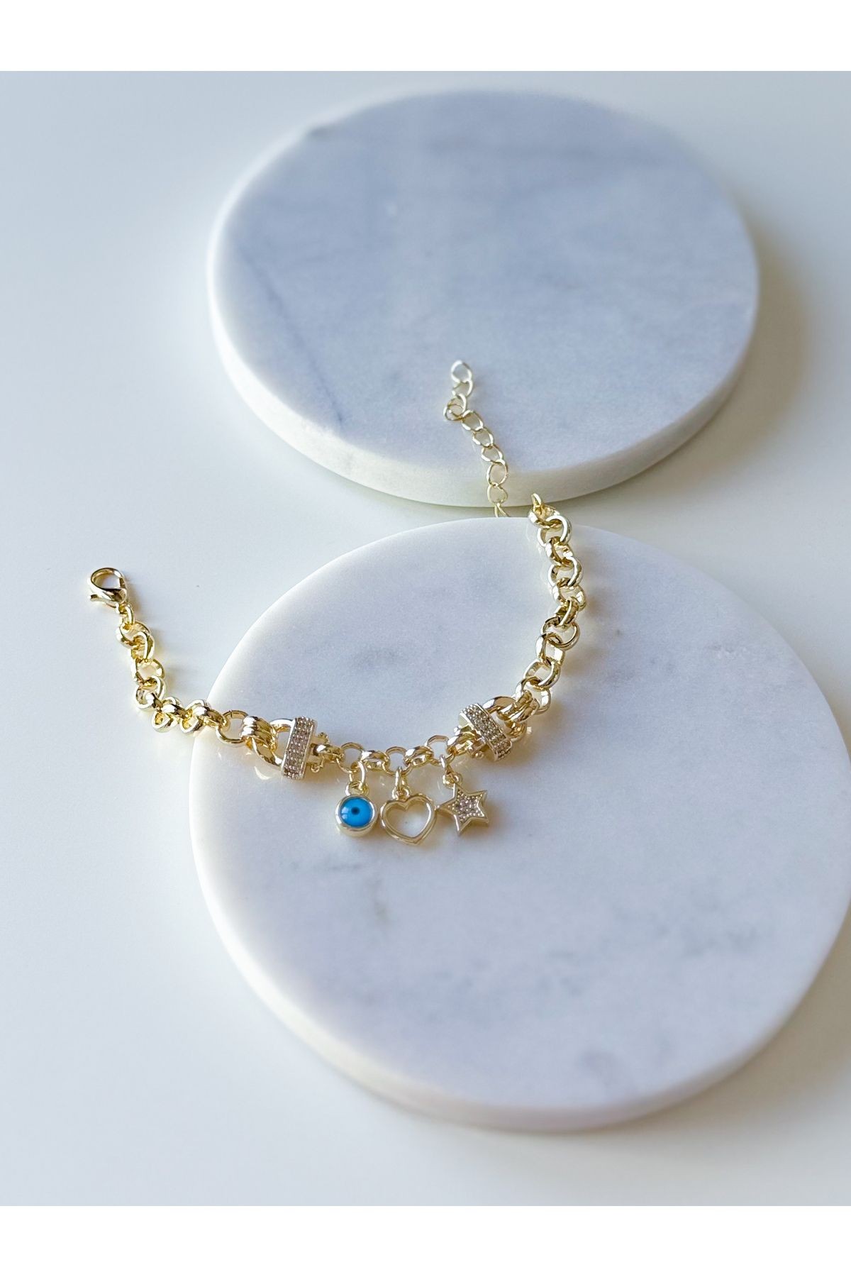NAZAR KALP YILDIZ CHARM BİLEKLİK