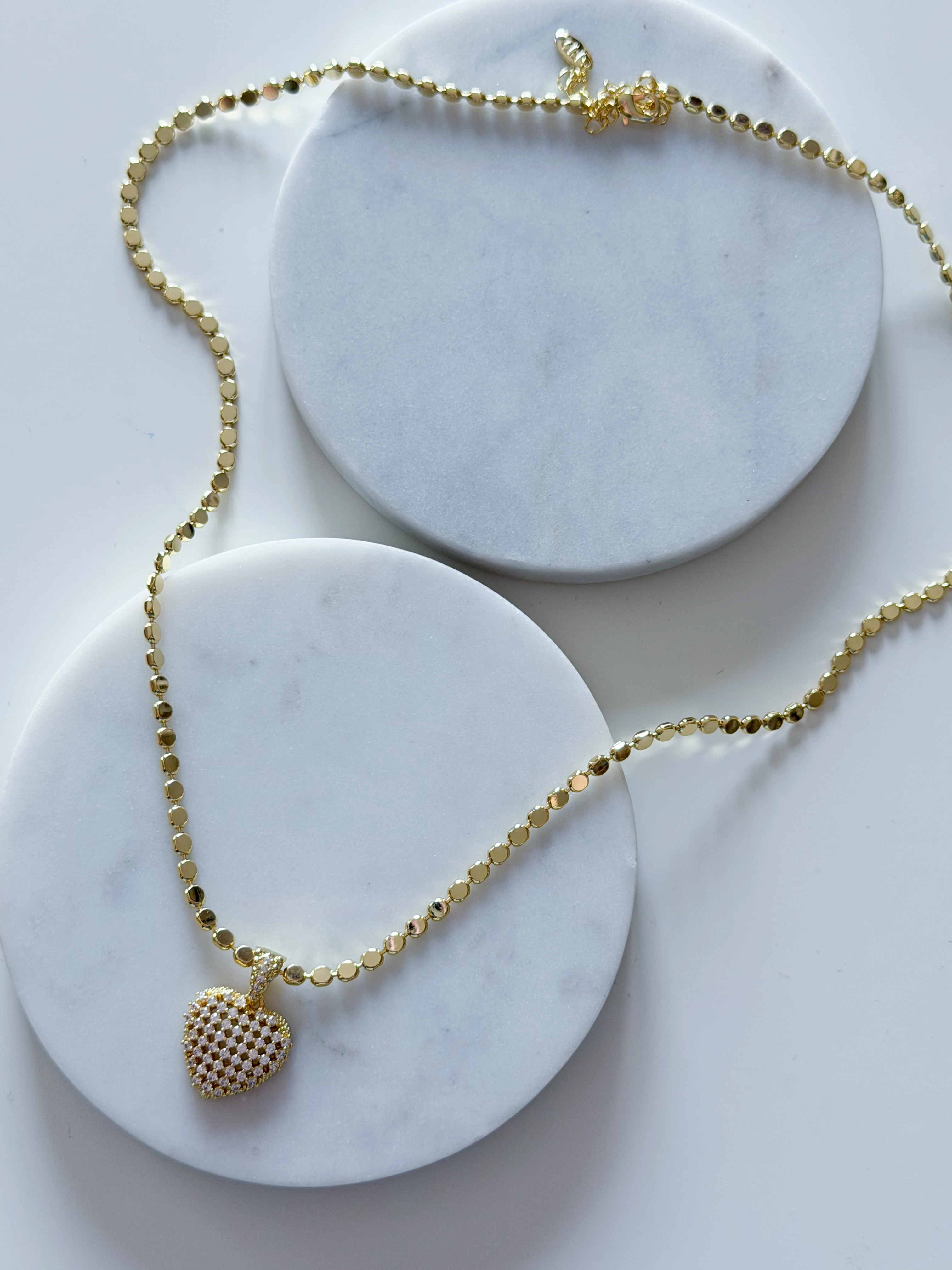 ÖZEL SERİ TAŞLI KALP DÖRTGEN ZİNCİR KOLYE