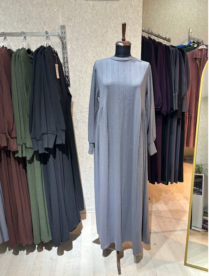 Triko Örme Tesettür Elbise