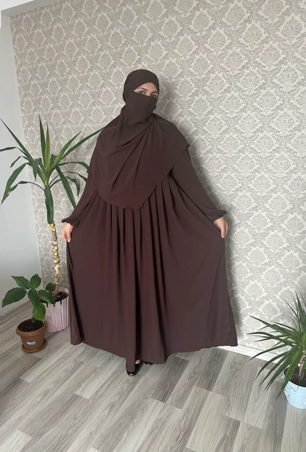 Medine İpeği Takım - Kahverengi