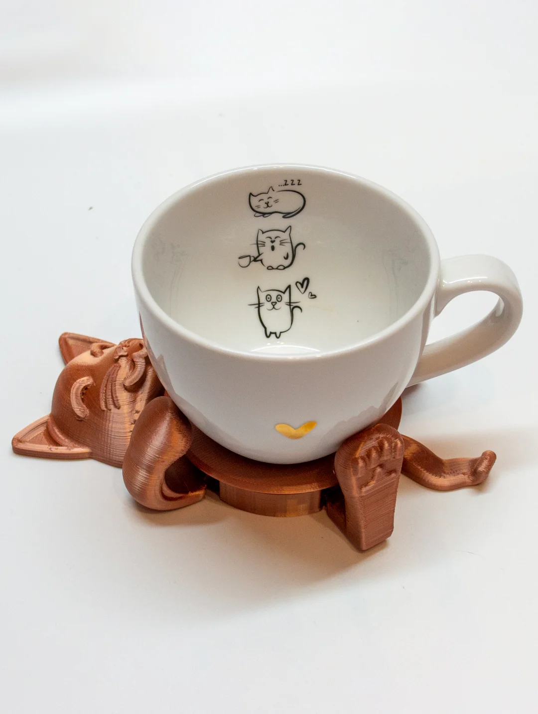 Sevimli Kedi Kupa Sarıcı, Kendinden Ayarlı Bardak Altlığı