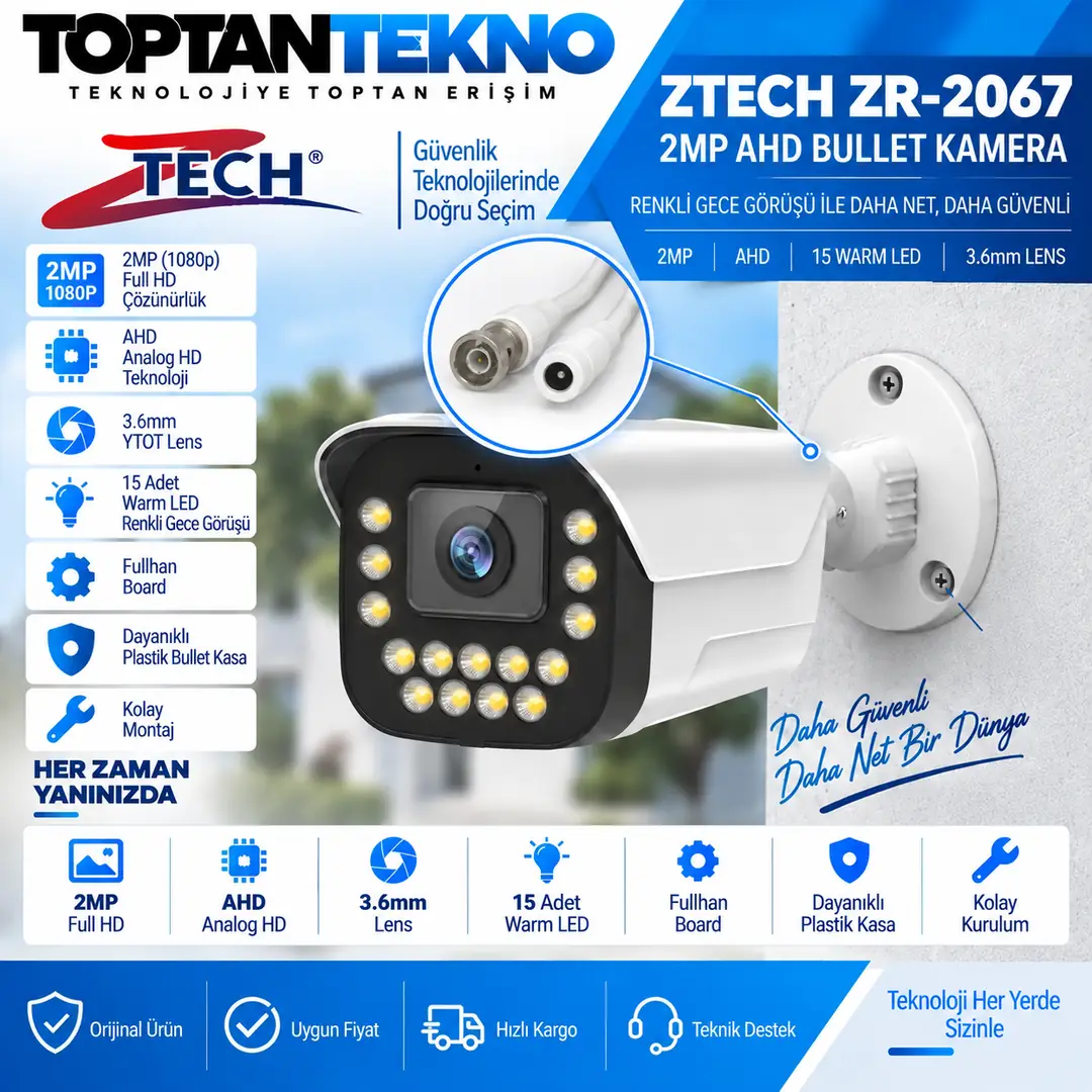 カメラ　まとめ20台セット Ztech ZR-2067 15WARM 2mp Ahd 2.8mm Plastik Kasa Bullet Kamera