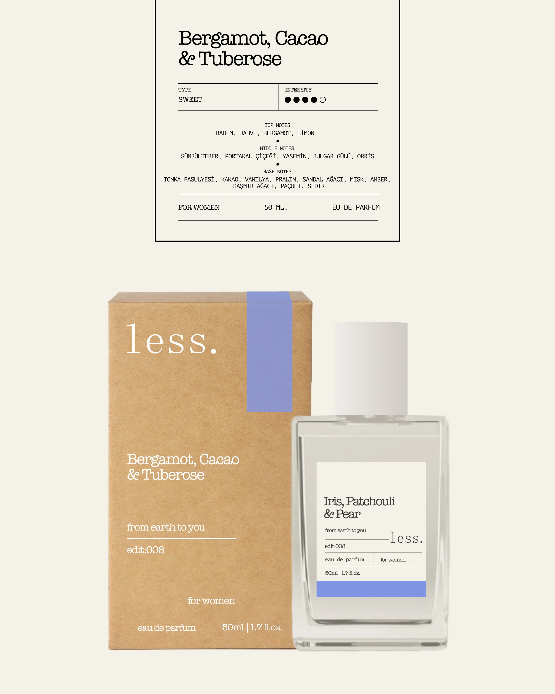 Bergamot, Cacao & Tuberose Edit:008 Kadın Parfüm 50ml | Eau de Parfum for Women