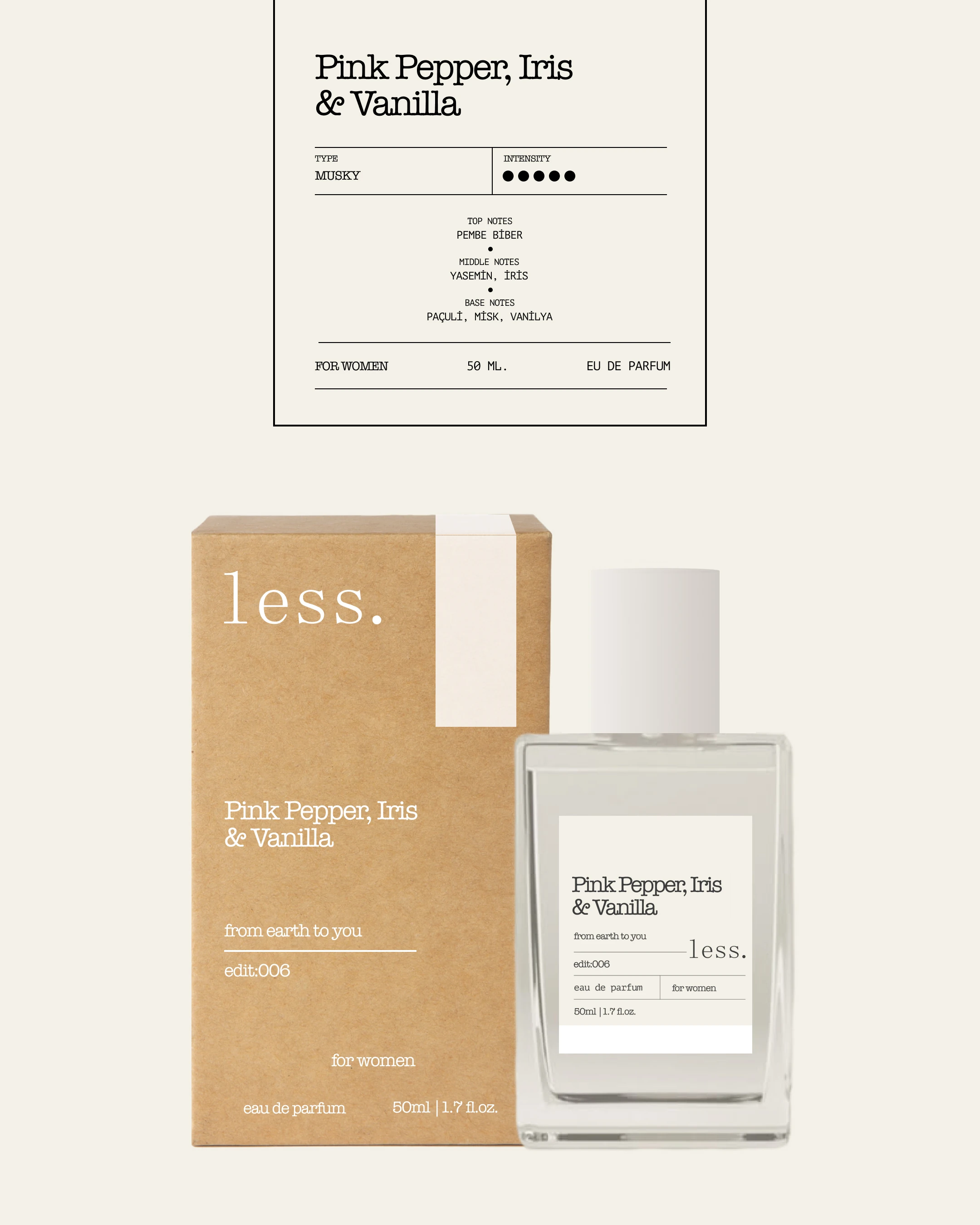 Pink Pepper, Iris & Vanilla Edit:006 Kadın Parfüm 50ml | Eau de Parfum for Women