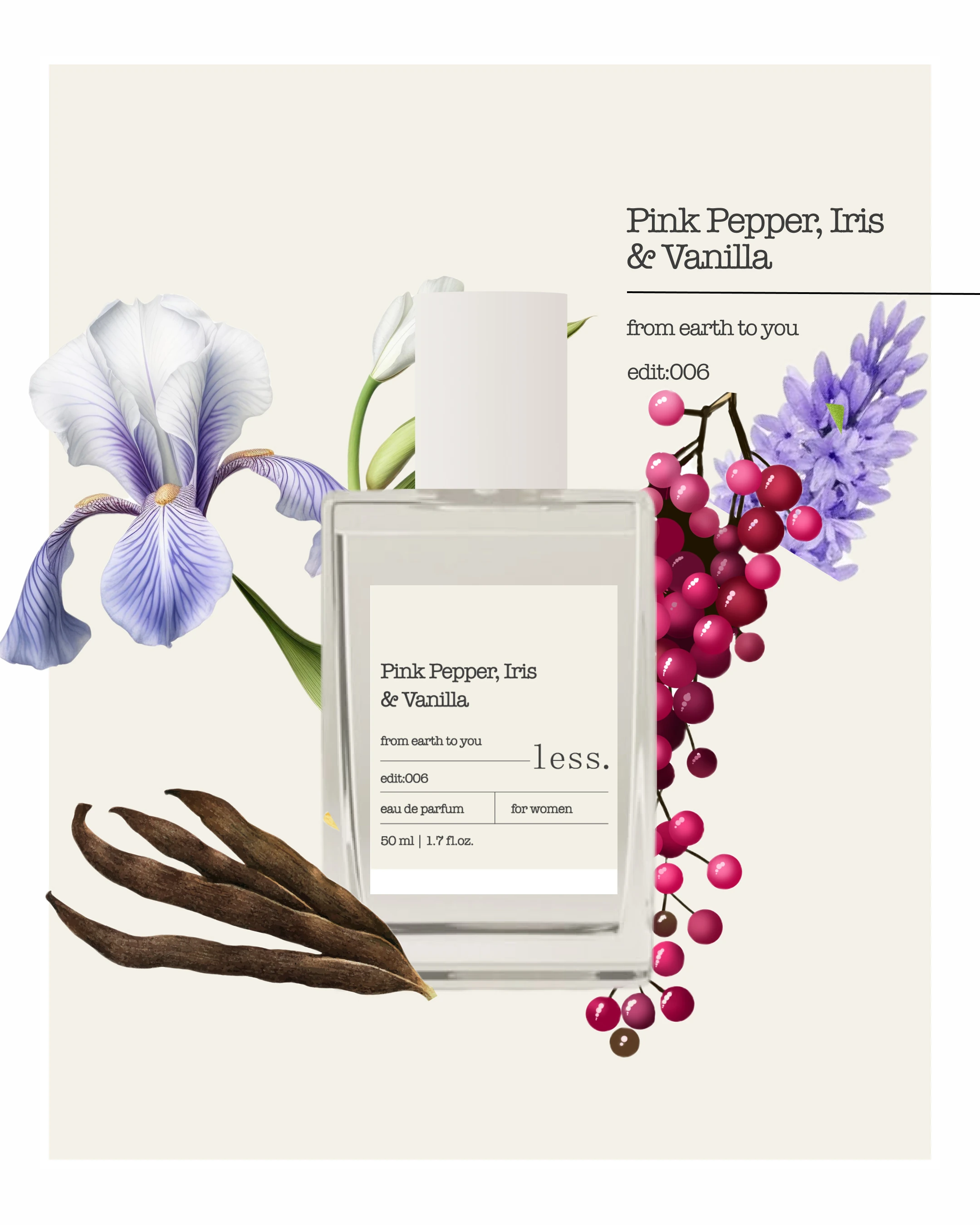 Pink Pepper, Iris & Vanilla Edit:006 Kadın Parfüm 50ml | Eau de Parfum for Women