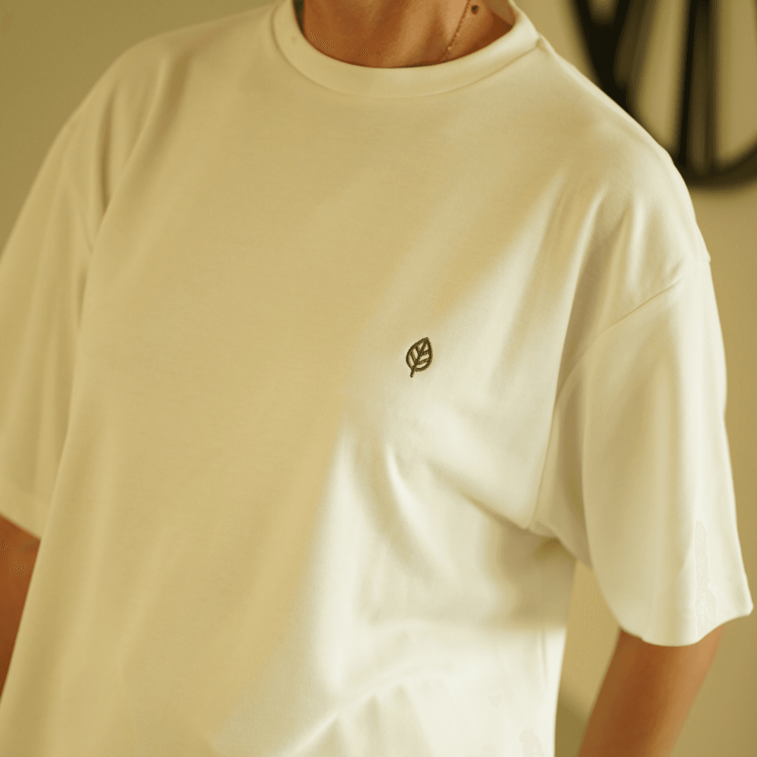 Ekru Kadın Oversize T-Shirt