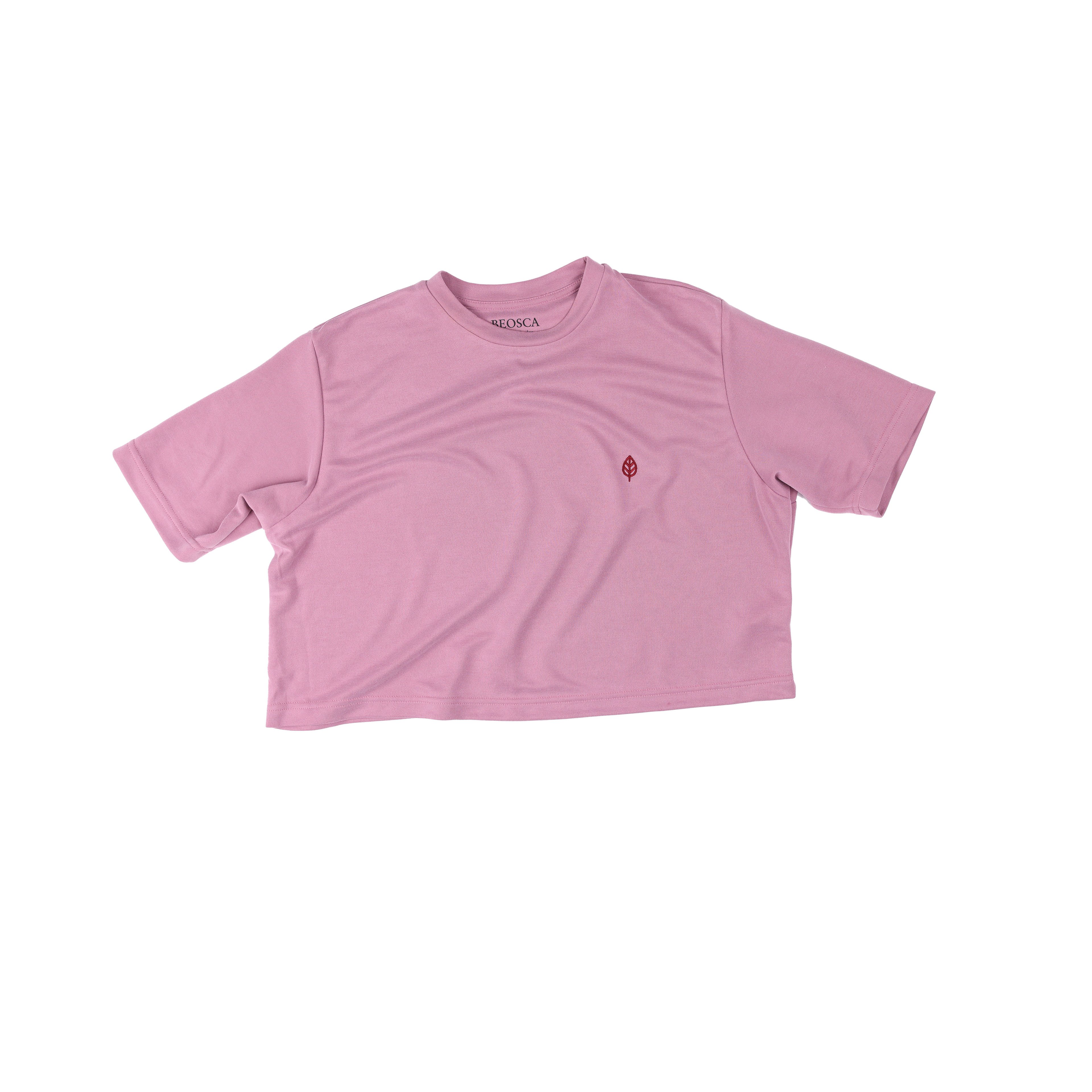Pembe Kadın Crop T-Shirt