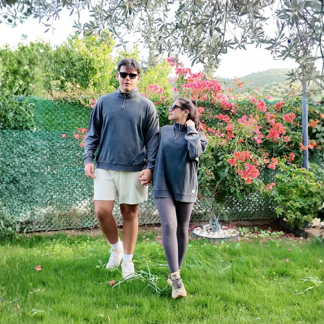 Antrasit Yarım Fermuarlı Sweatshirt