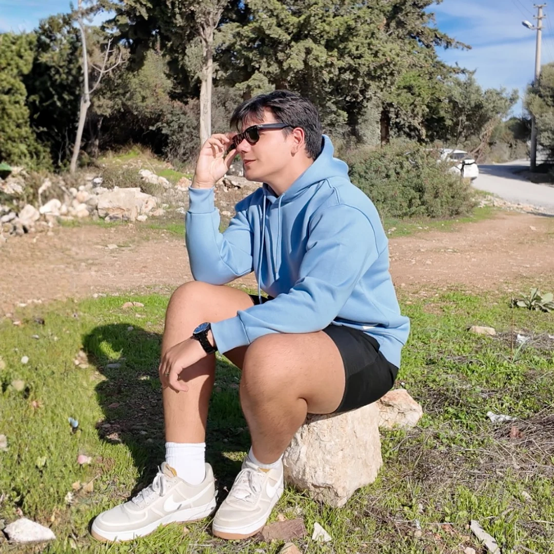 Açık Mavi Classic Hoodie