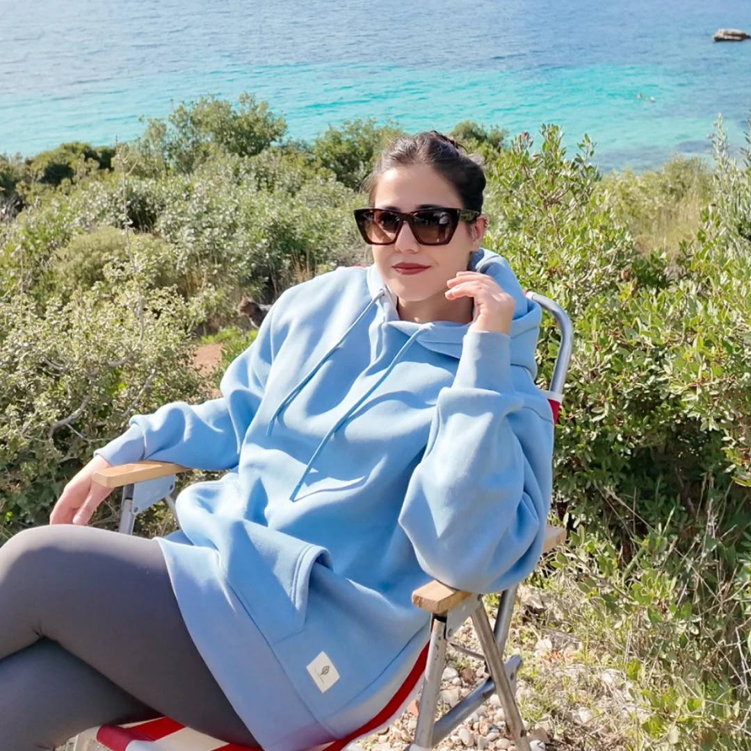 Açık Mavi Classic Hoodie