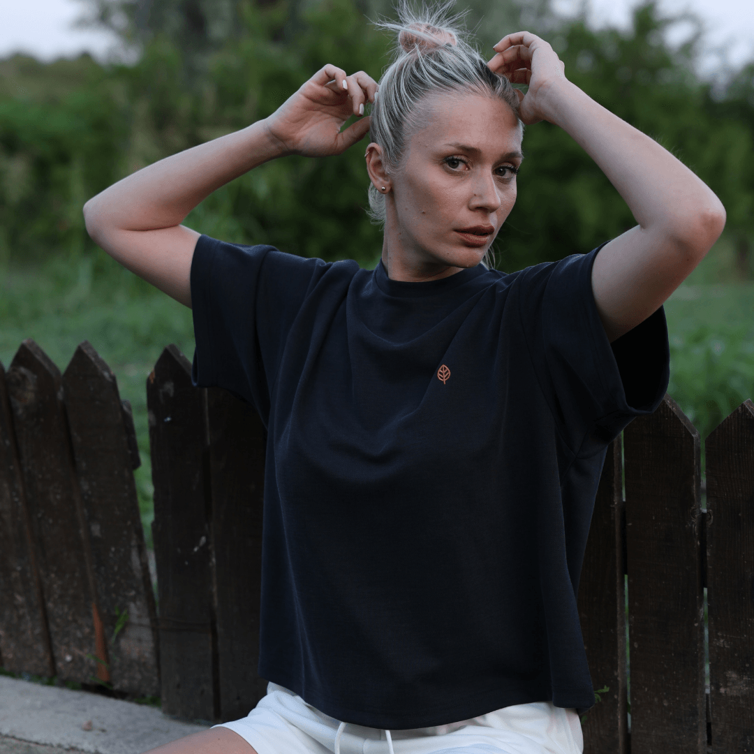 Antrasit Kadın Oversize T-Shirt