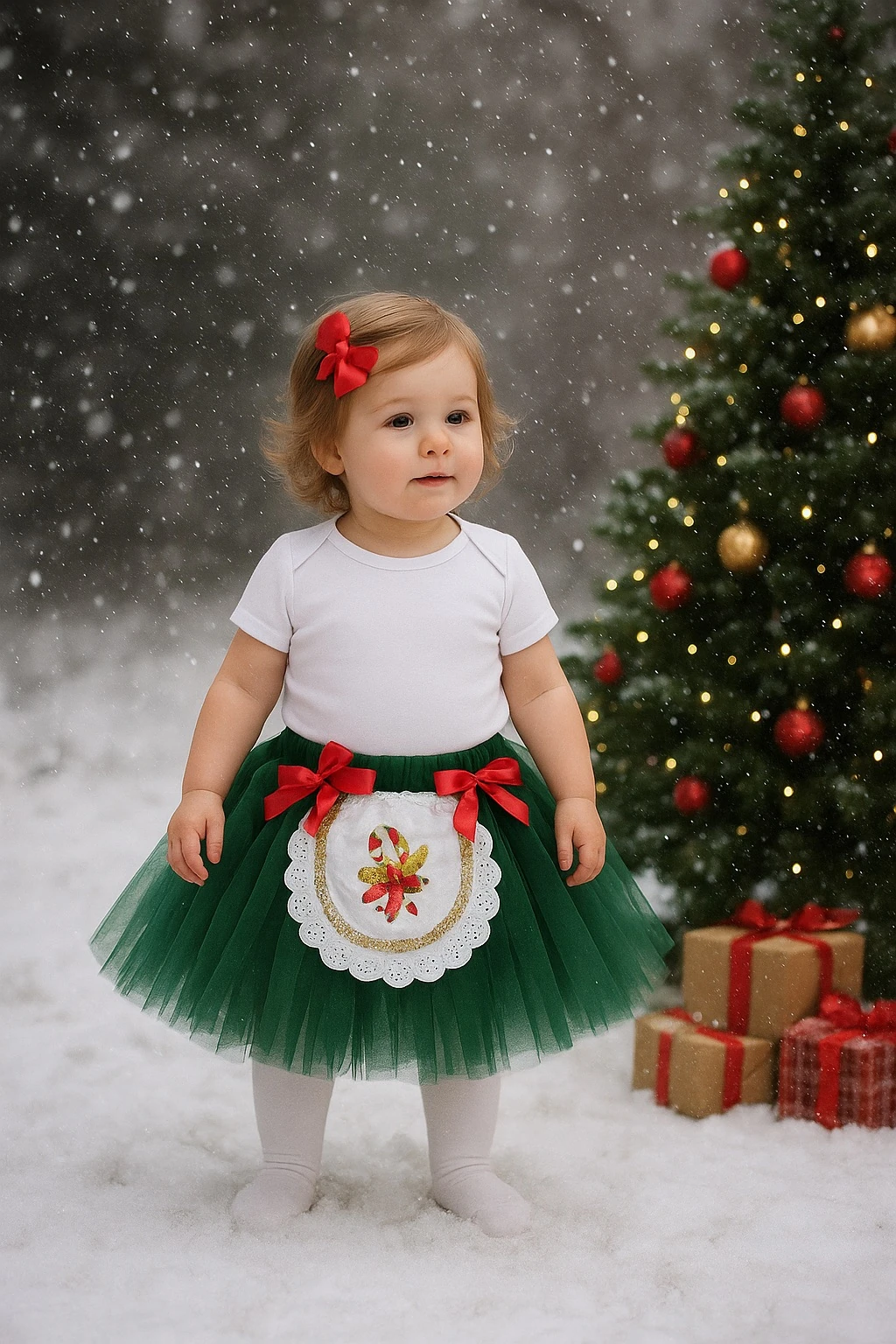 tütü etek noel nakışlı