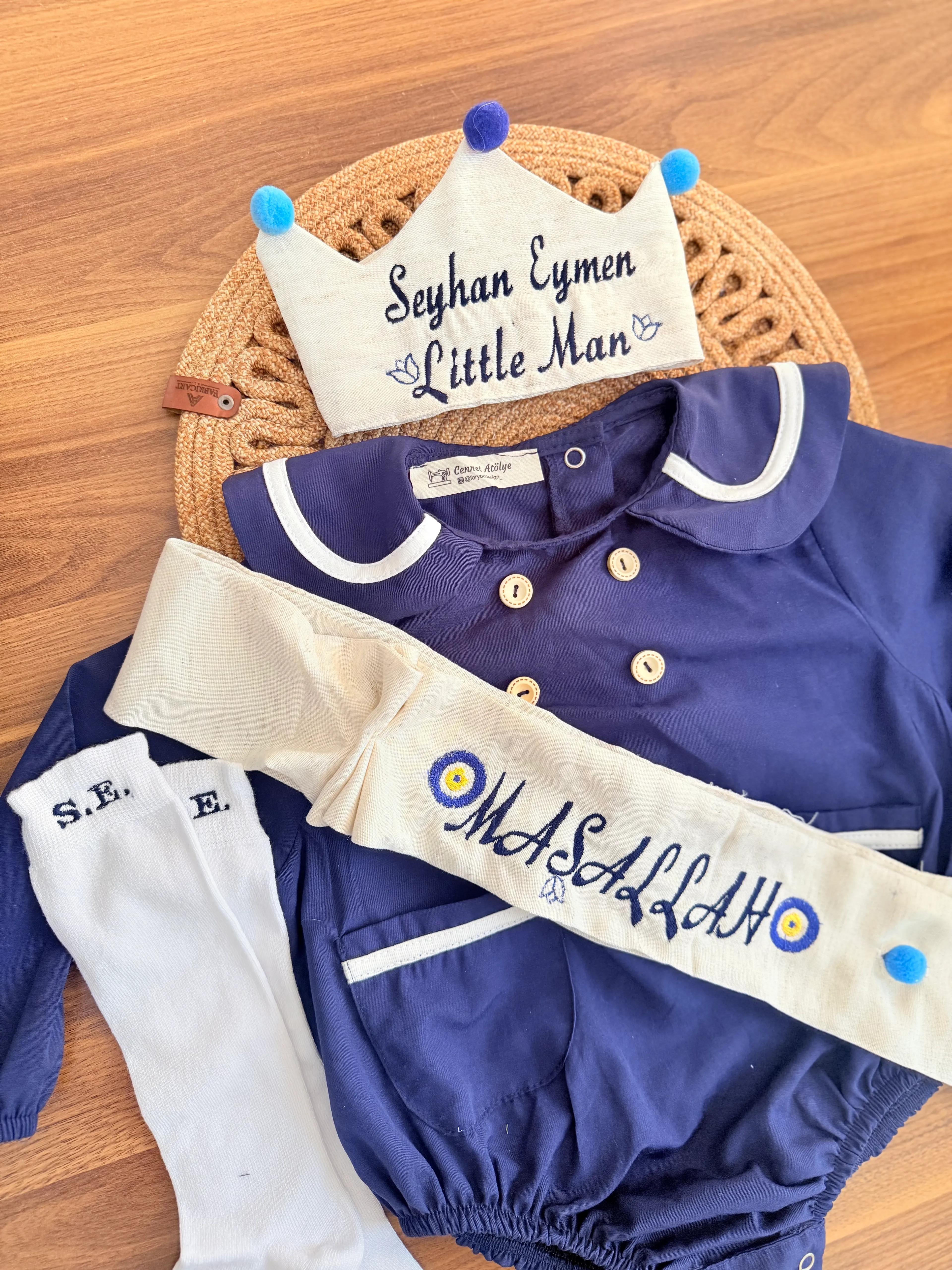 uzun kollu 5 parça sünnet seti 