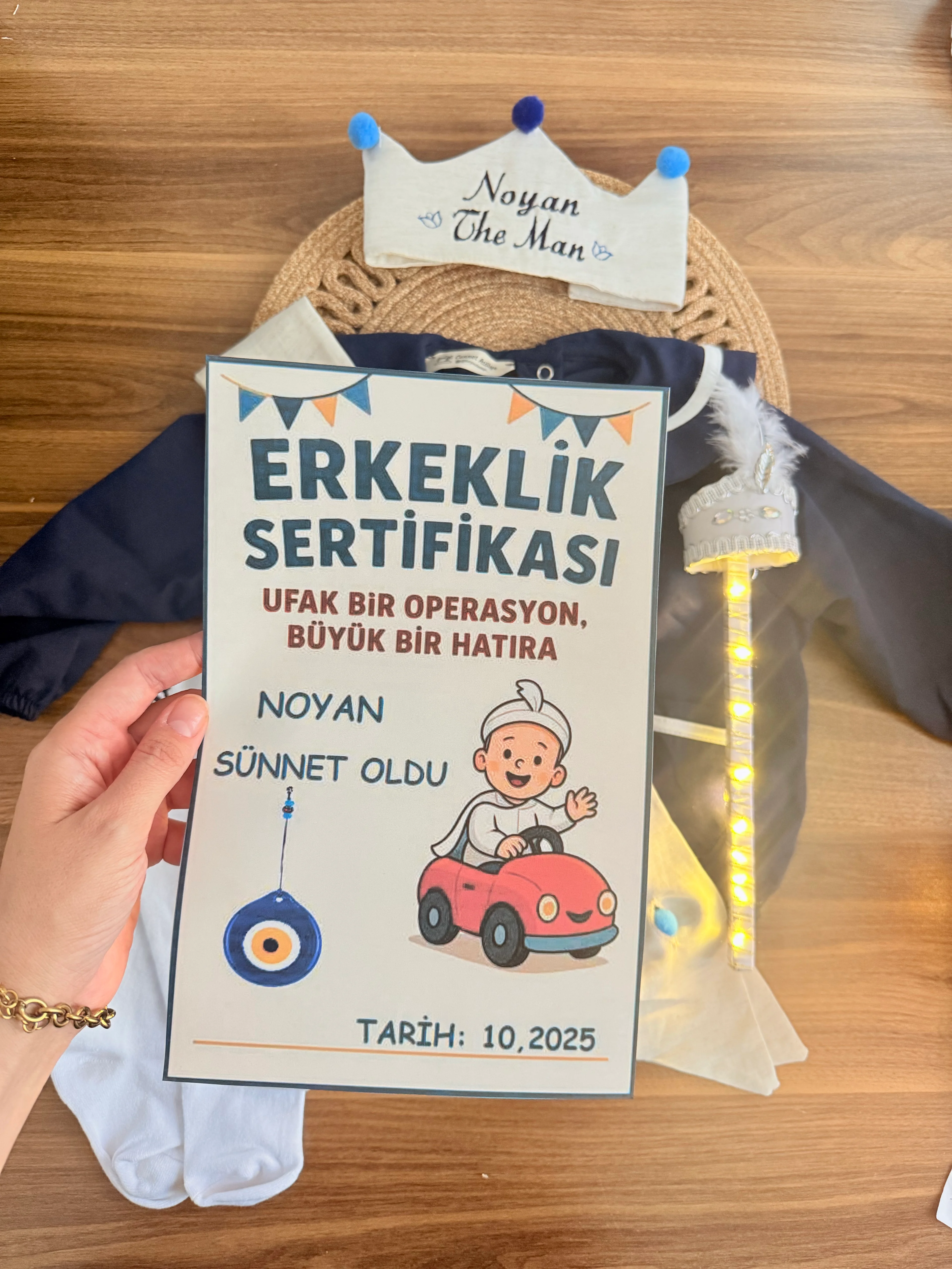 sünnet sertifikası kuşe kağıda baskı