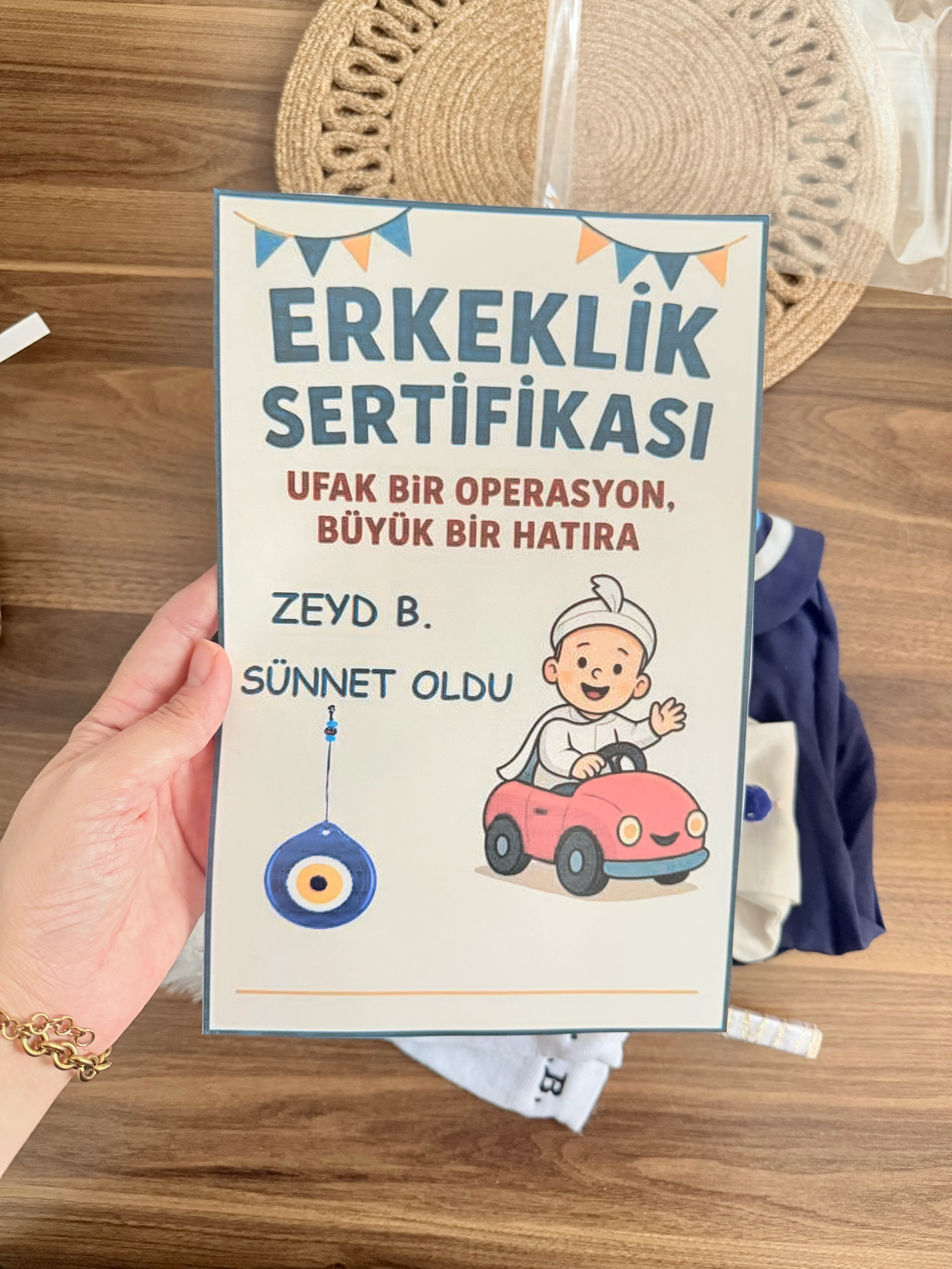 sünnet sertifikası kuşe kağıda baskı