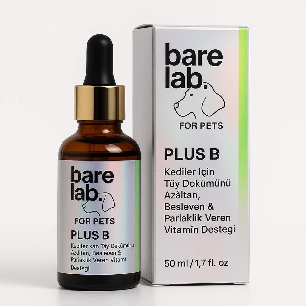 BareLab For Pets Plus B Cat Hair Wellness Drops Tüy Dökümünü Azaltan, Besleyen & Parlaklık Veren Vitamin Desteği | 50 ml